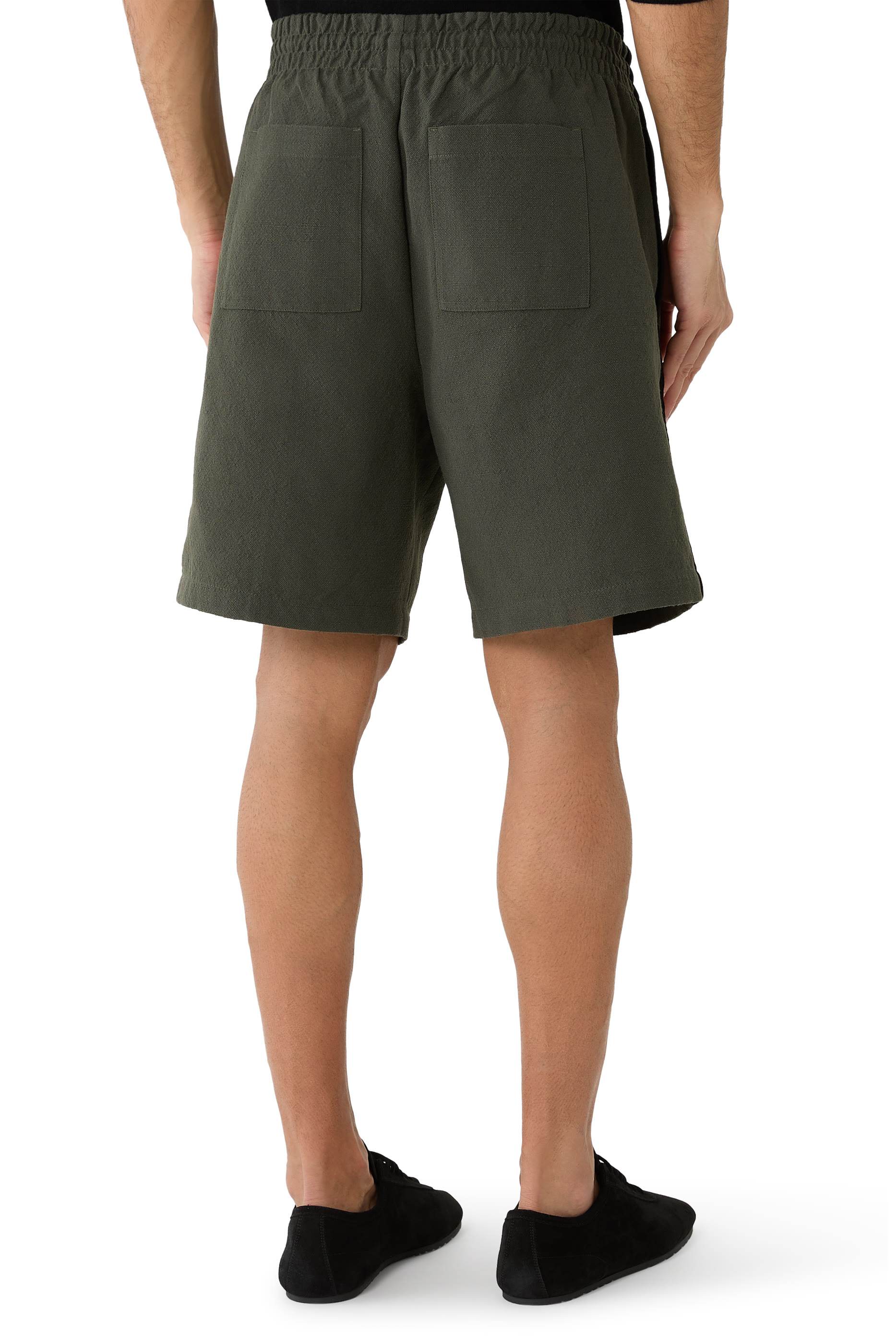  Suede Trimmed Track Shorts