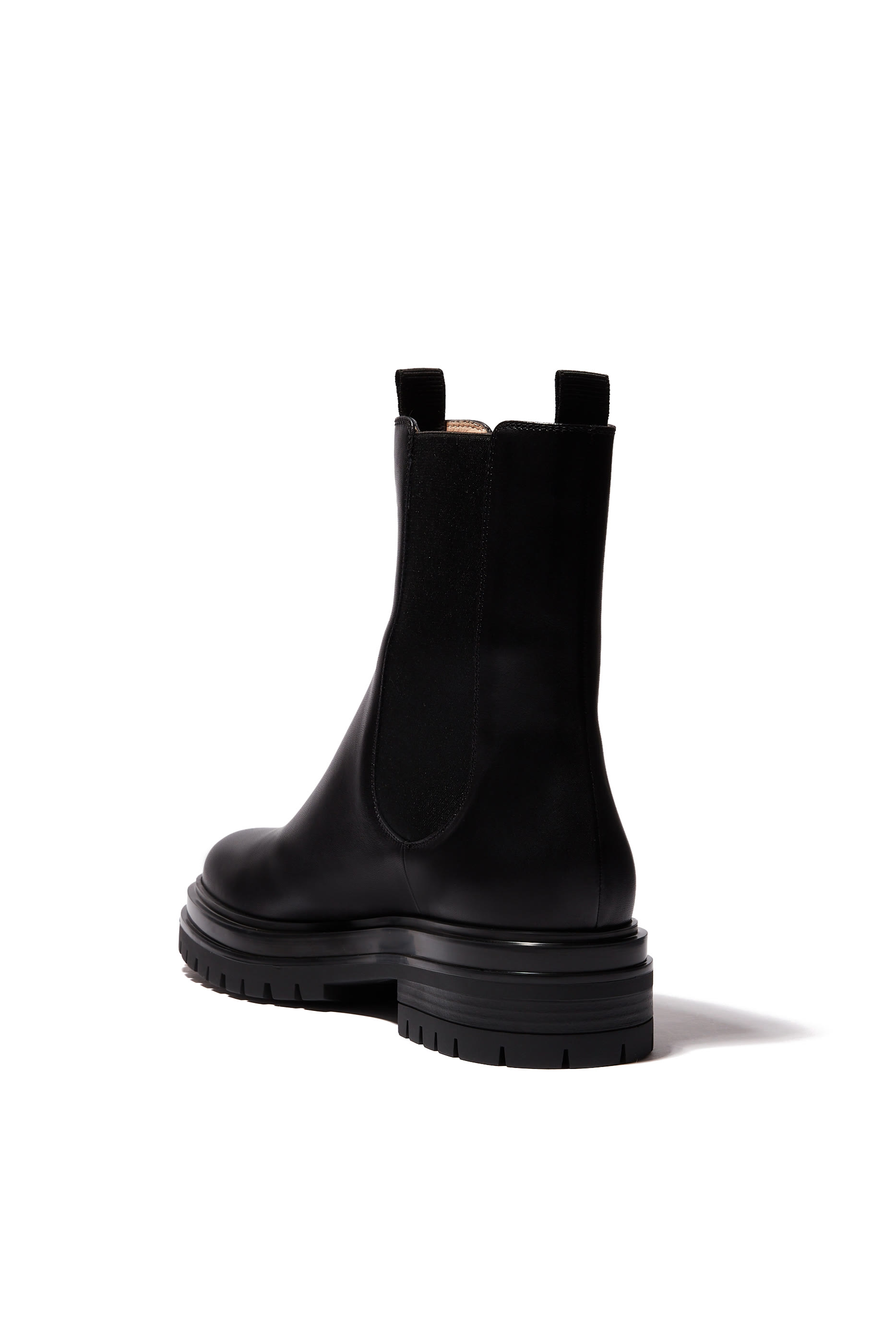 Chunky Chelsea Leather Boots