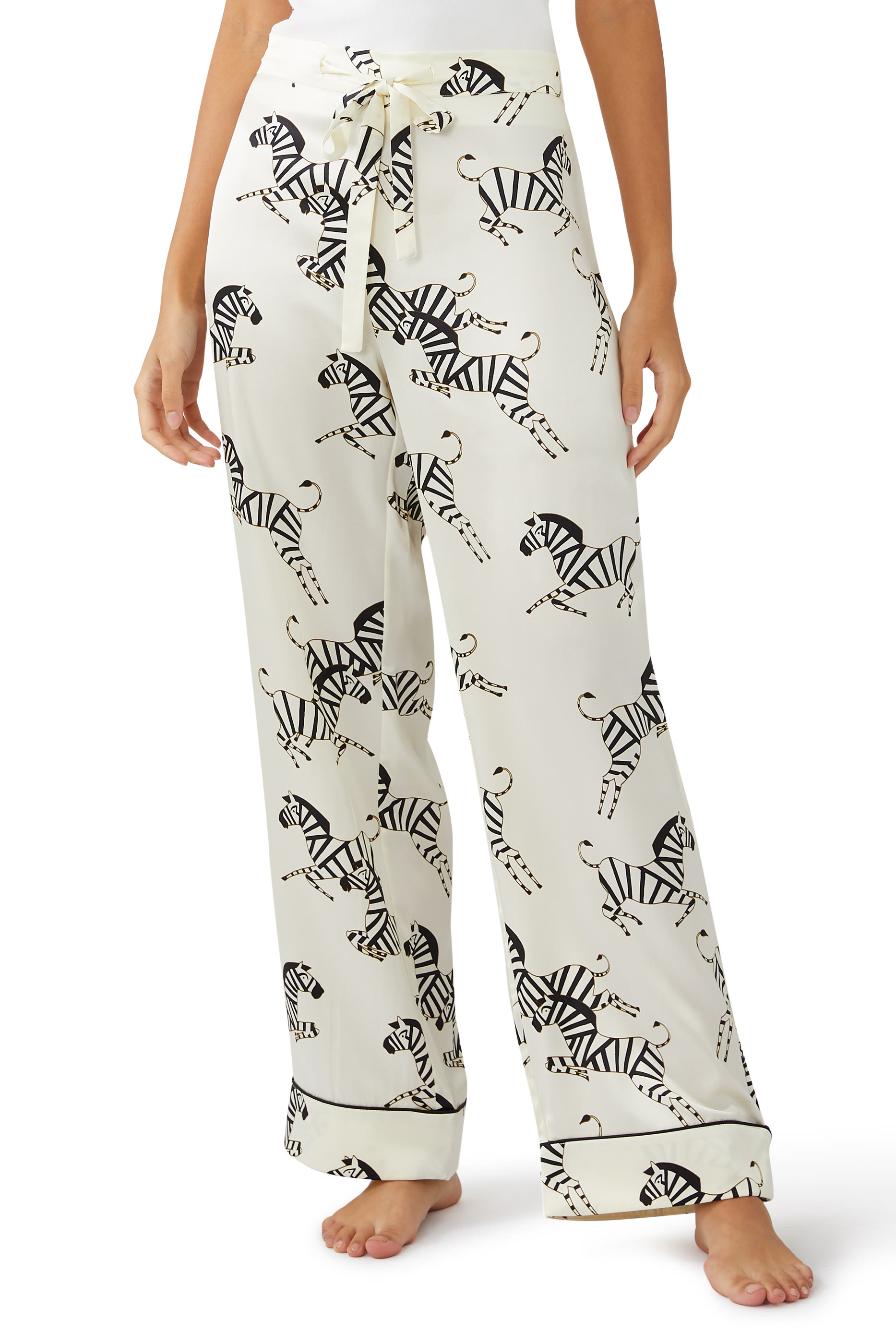 Lila Zebedee Silk Satin Pajama Set