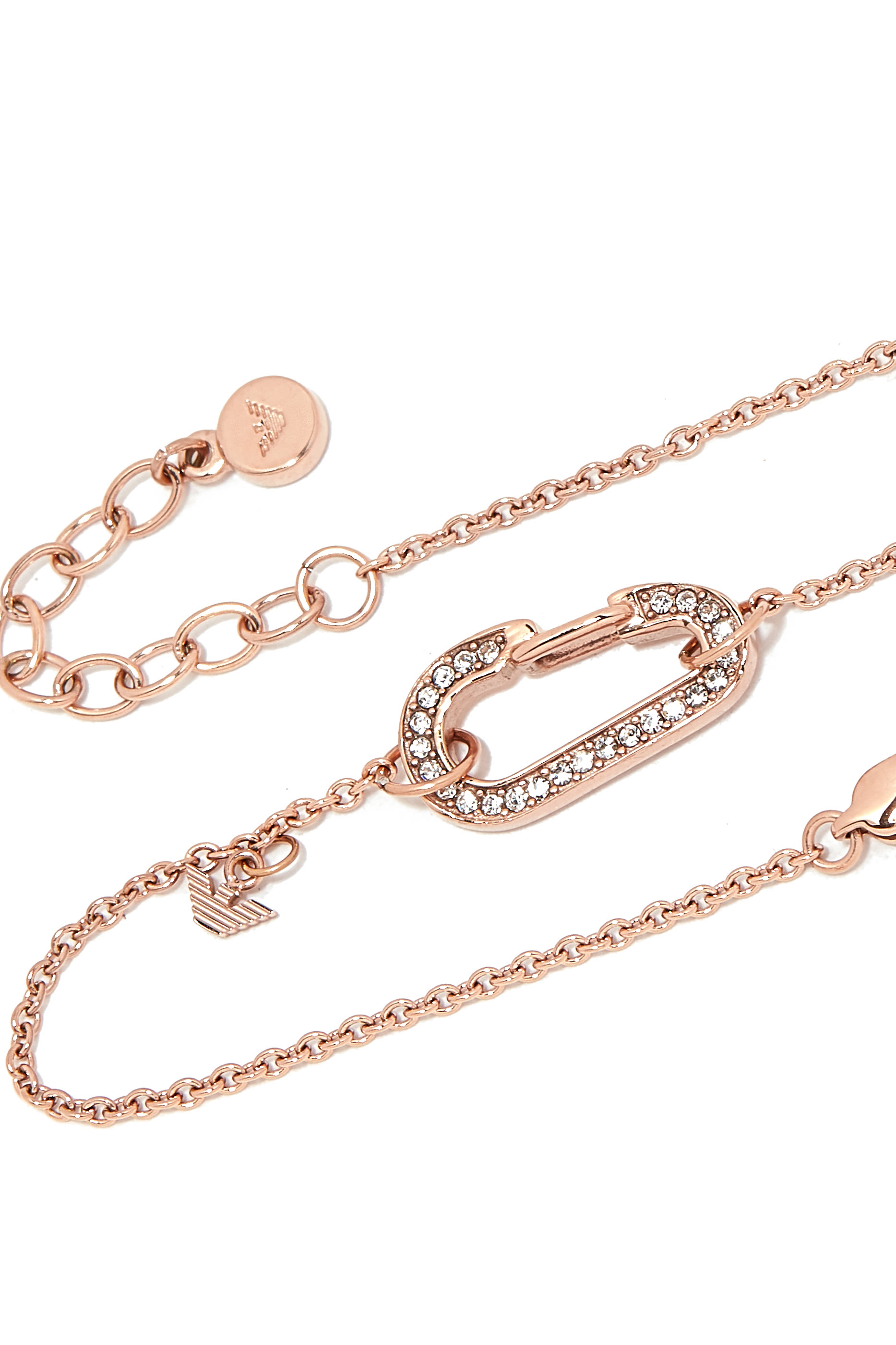 Sentimental Chain Bracelet, Stainless Steel & Crystals