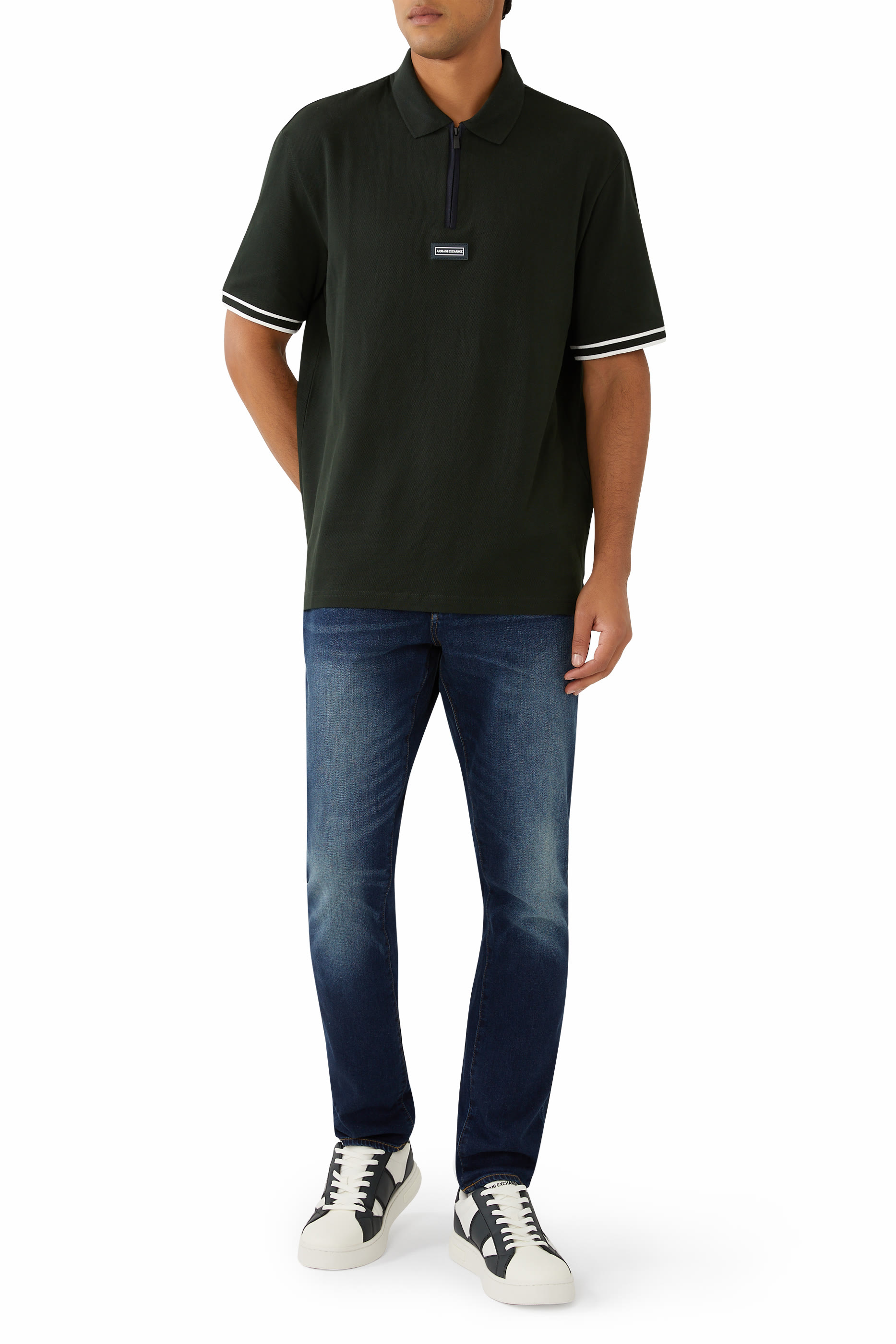 Regular Fit Polo with Zip