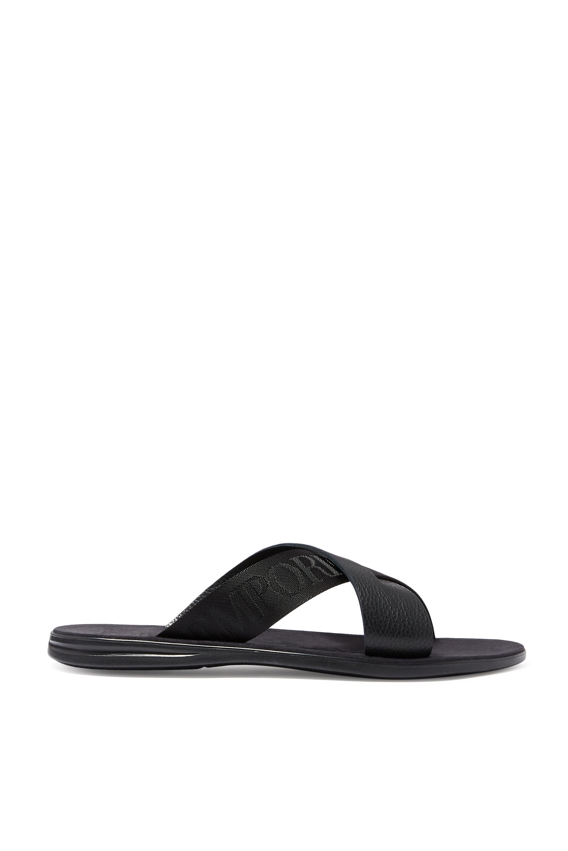 Logo Kriss Kross Leather Sandals