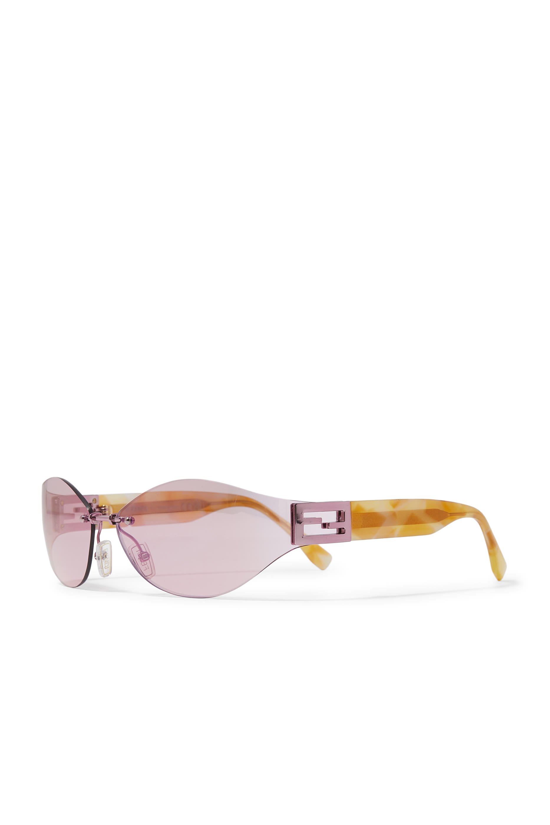 Baguette Rose Geometric Sunglasses