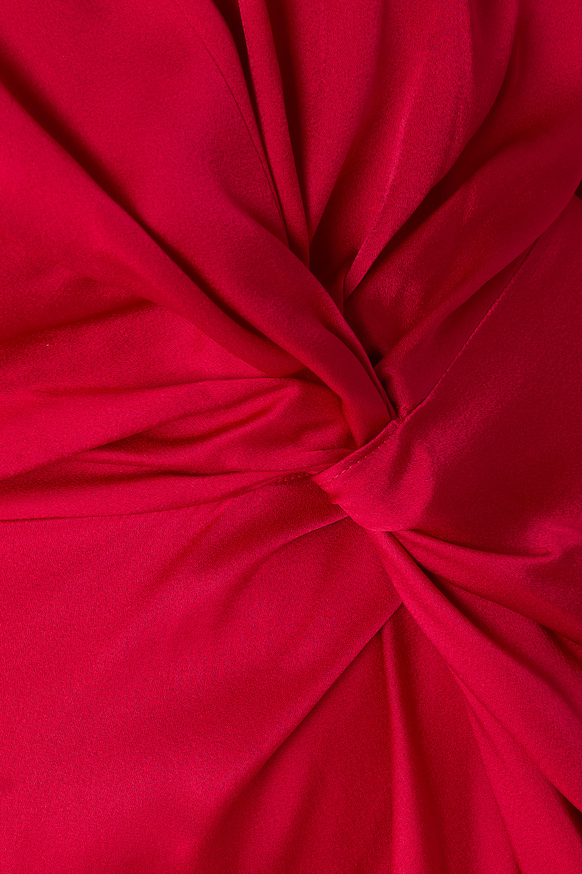  Satin Twist Midi Dress
