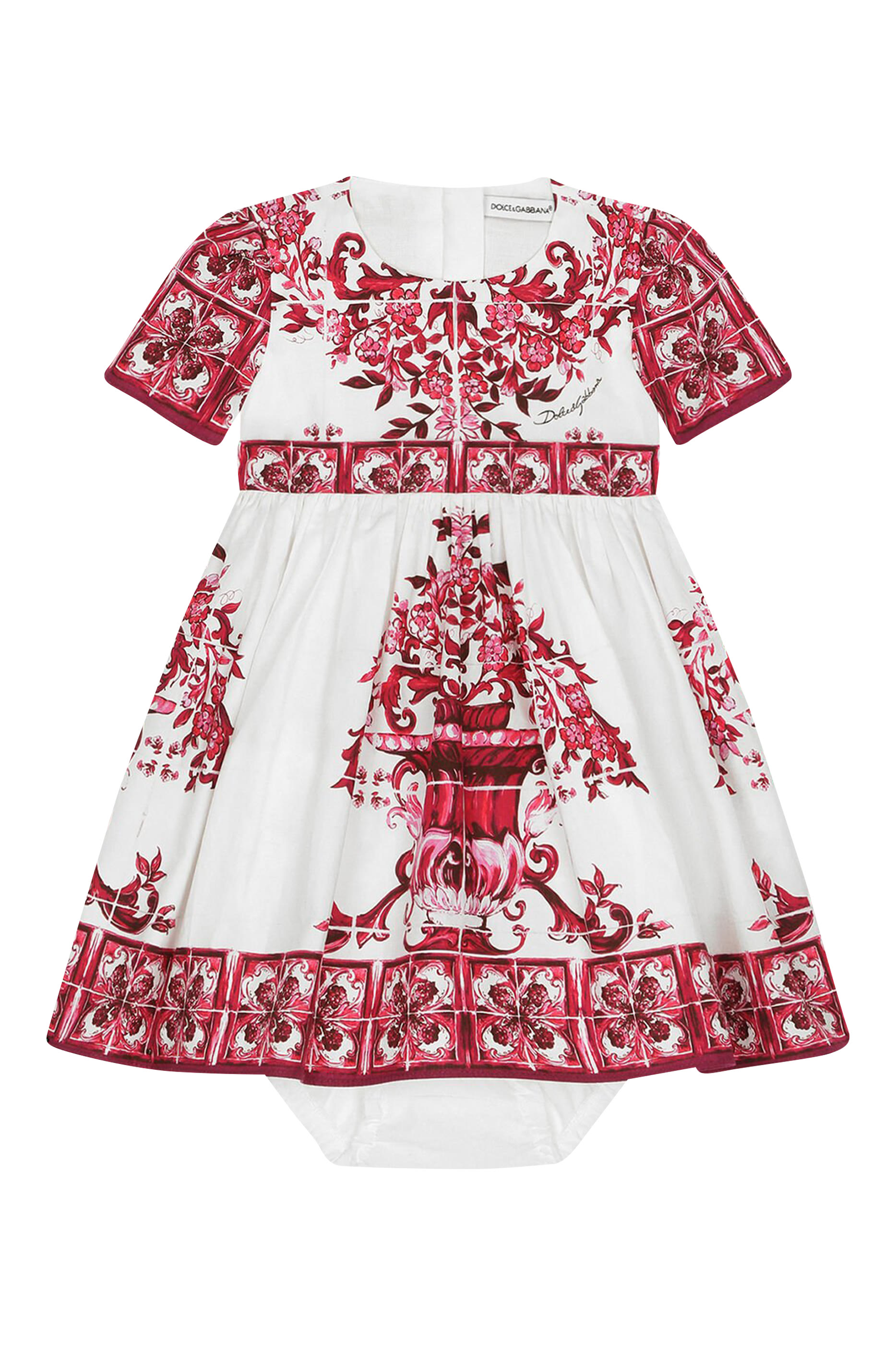 Kids Majolica Print A-Line Dress