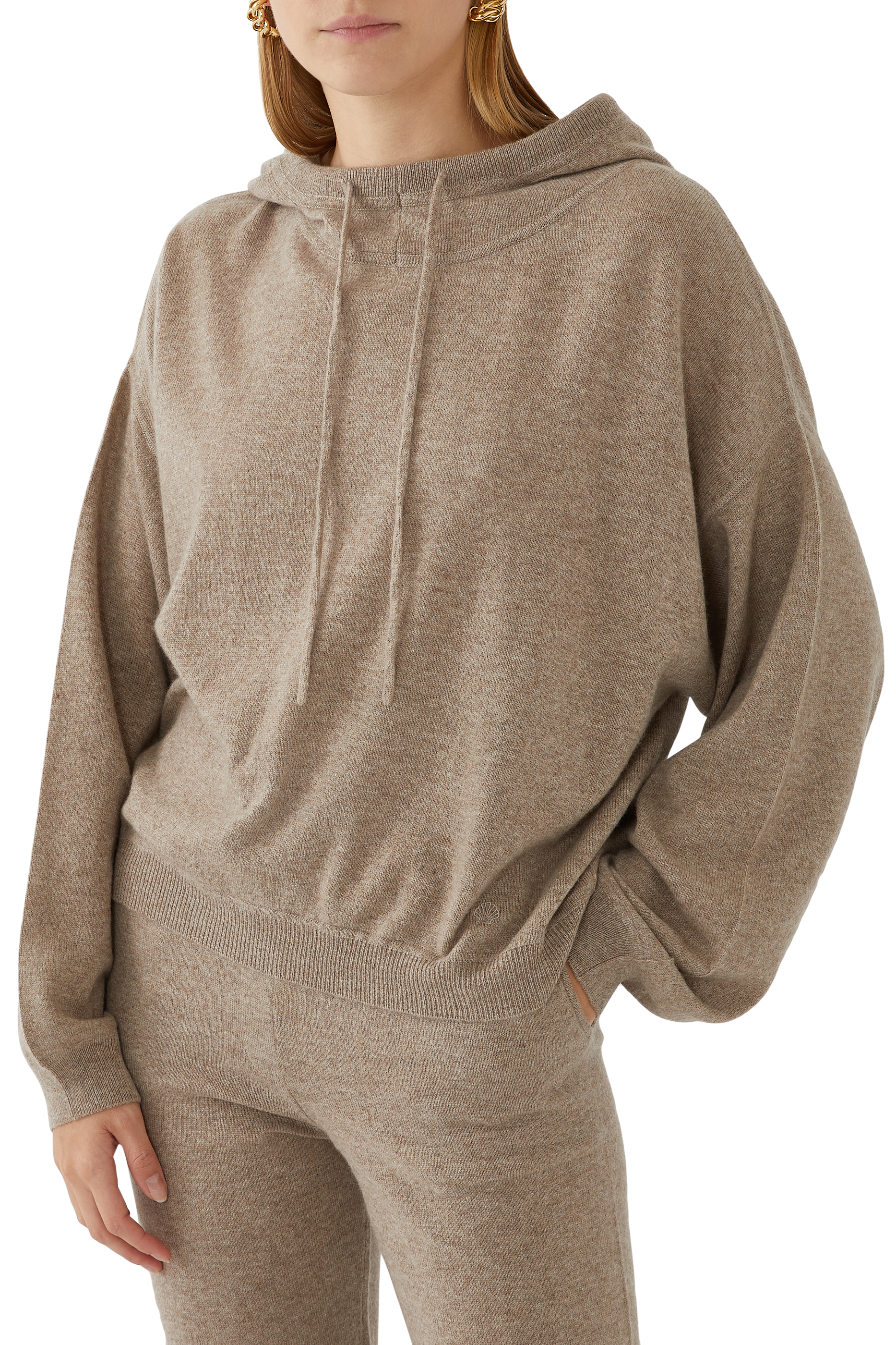 Knitted Drawstring Hoodie