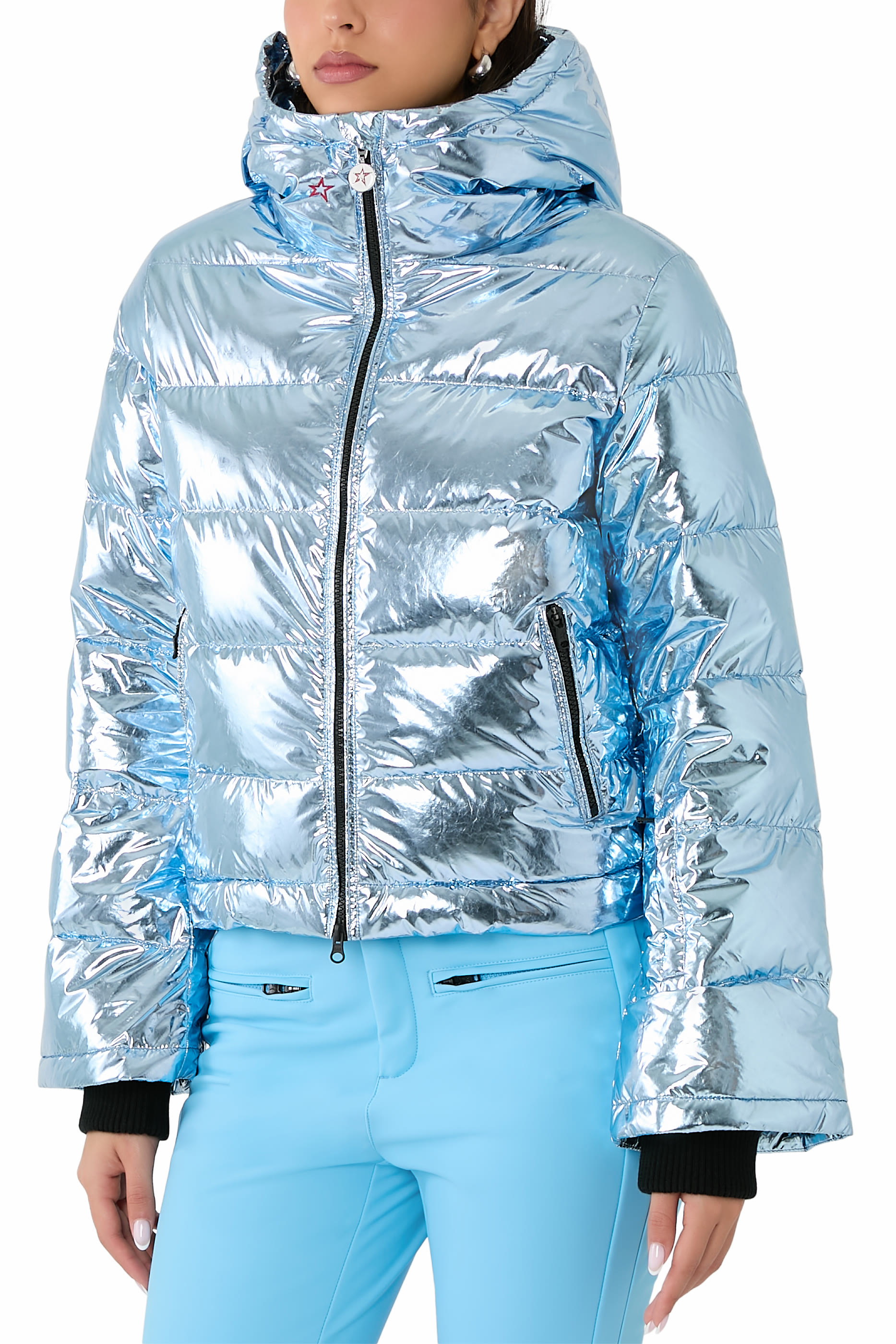 Metallic Polar Flare Down Jacket 