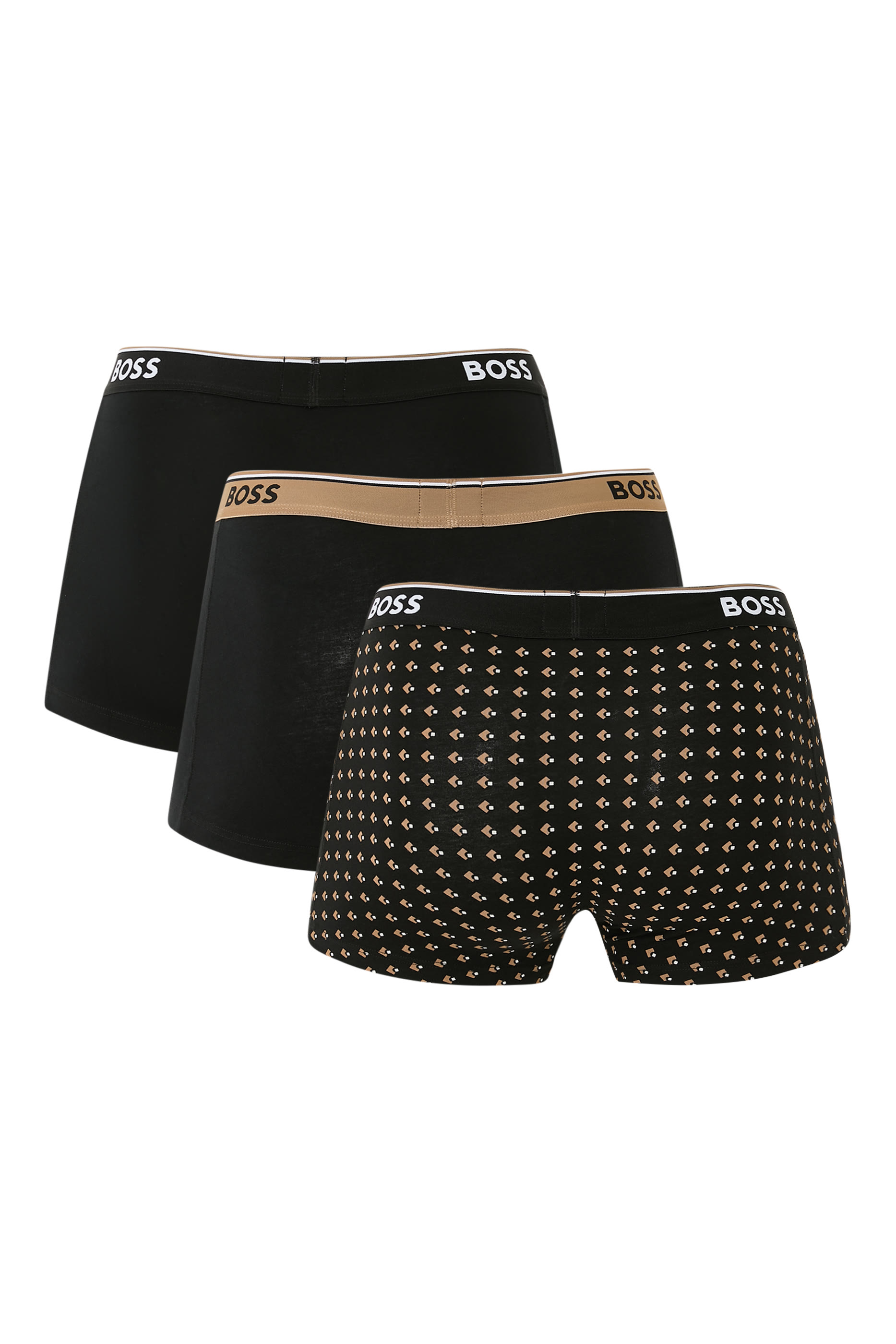 Three-Pack Of Logo-Waistband Trunks