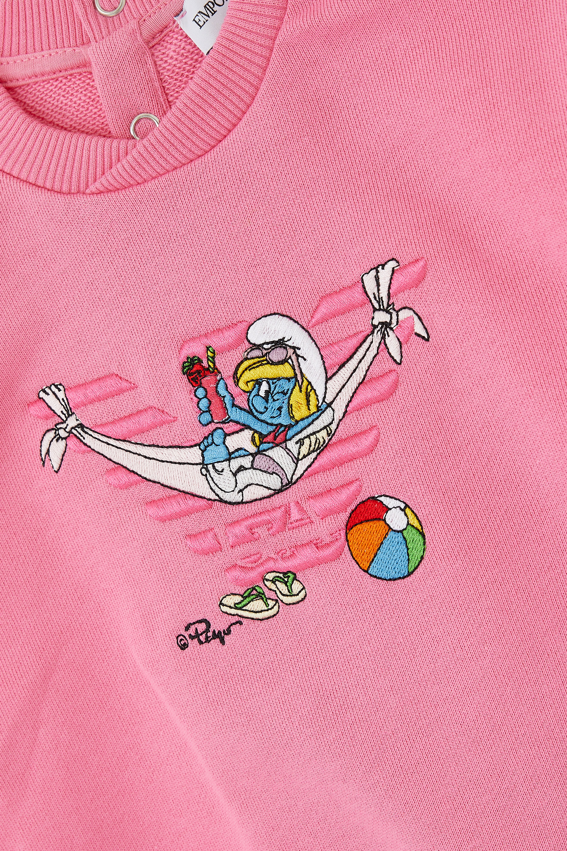 Kids Smurfs Embroidered Jersey Sweatshirt