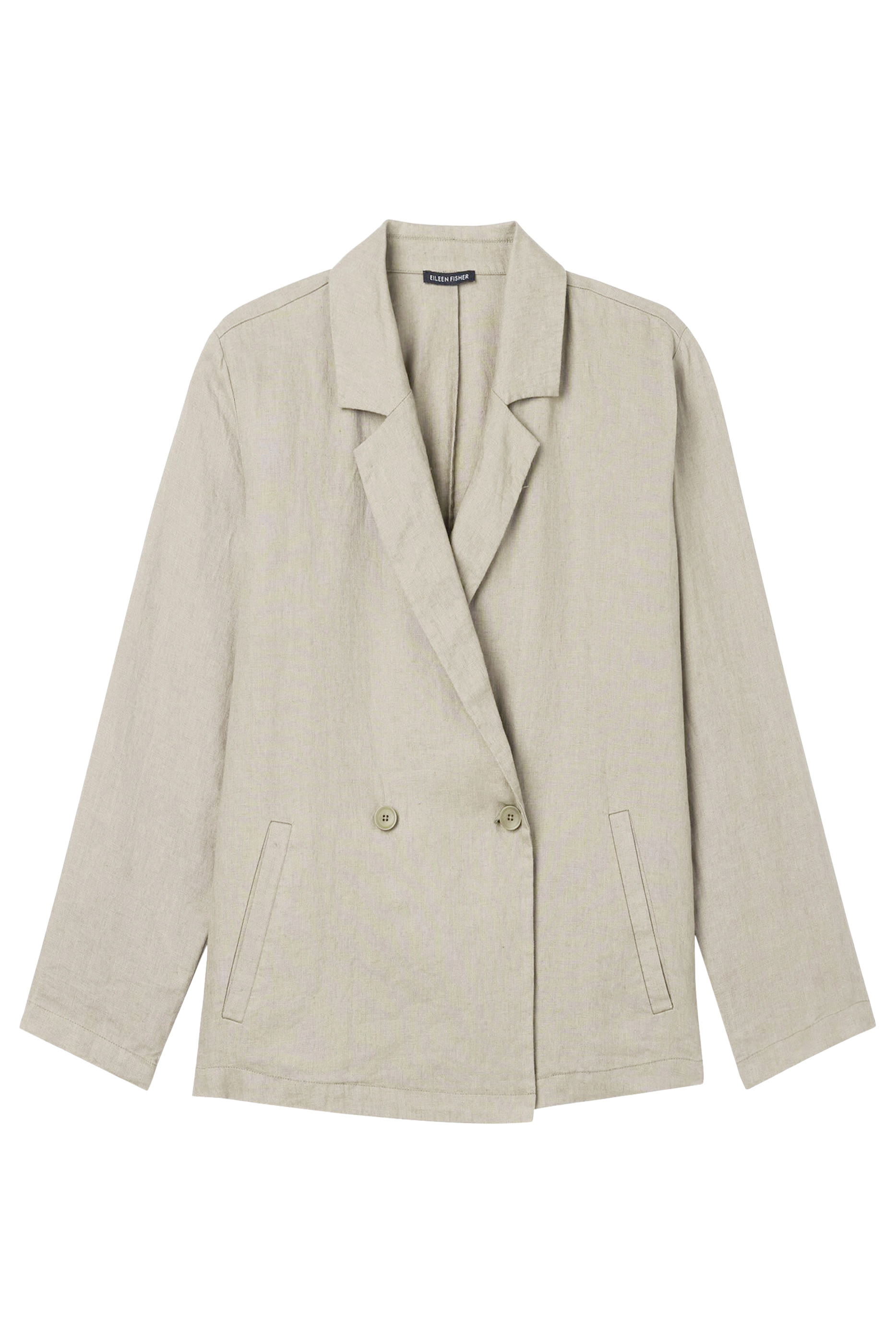 Organic Linen Double-Breasted Blazer