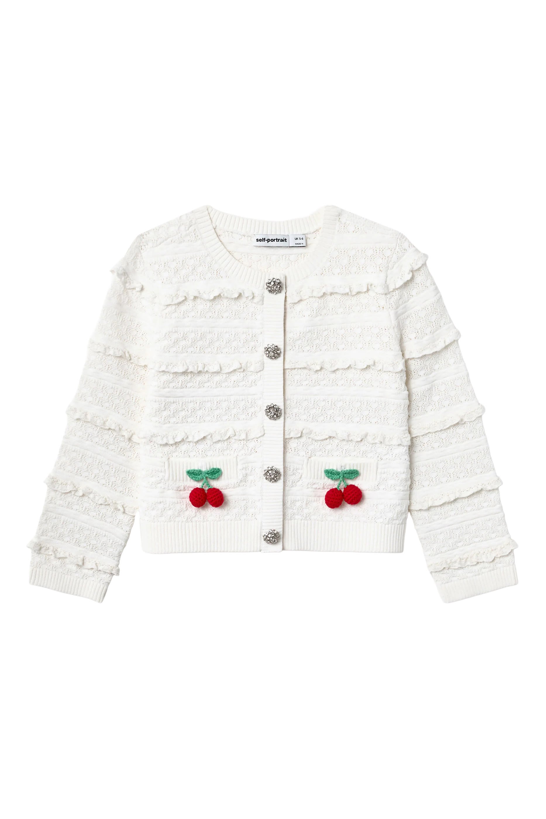 Kids Cherry Motif Cardigan