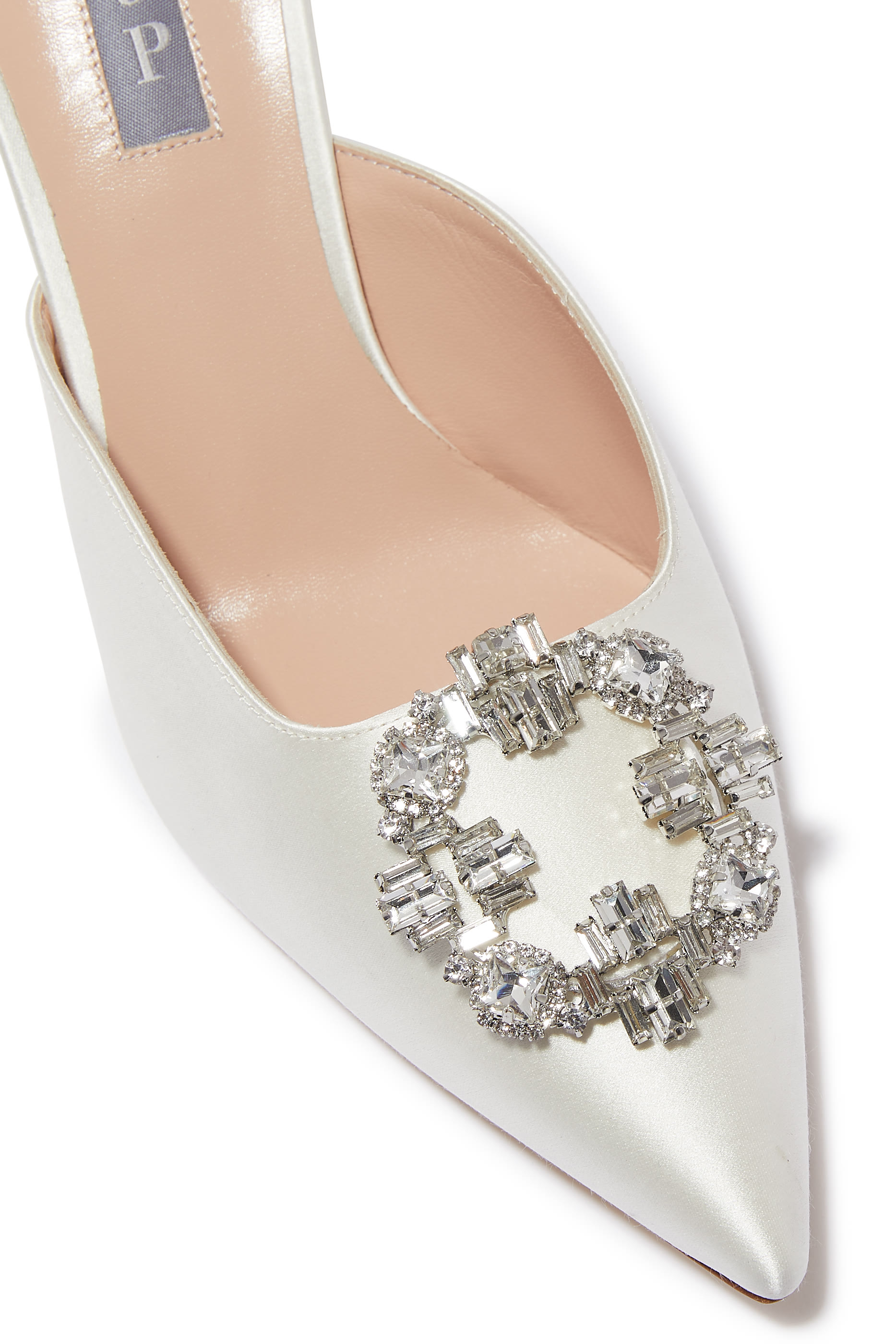 Laila Satin & Crystal BroochPumps