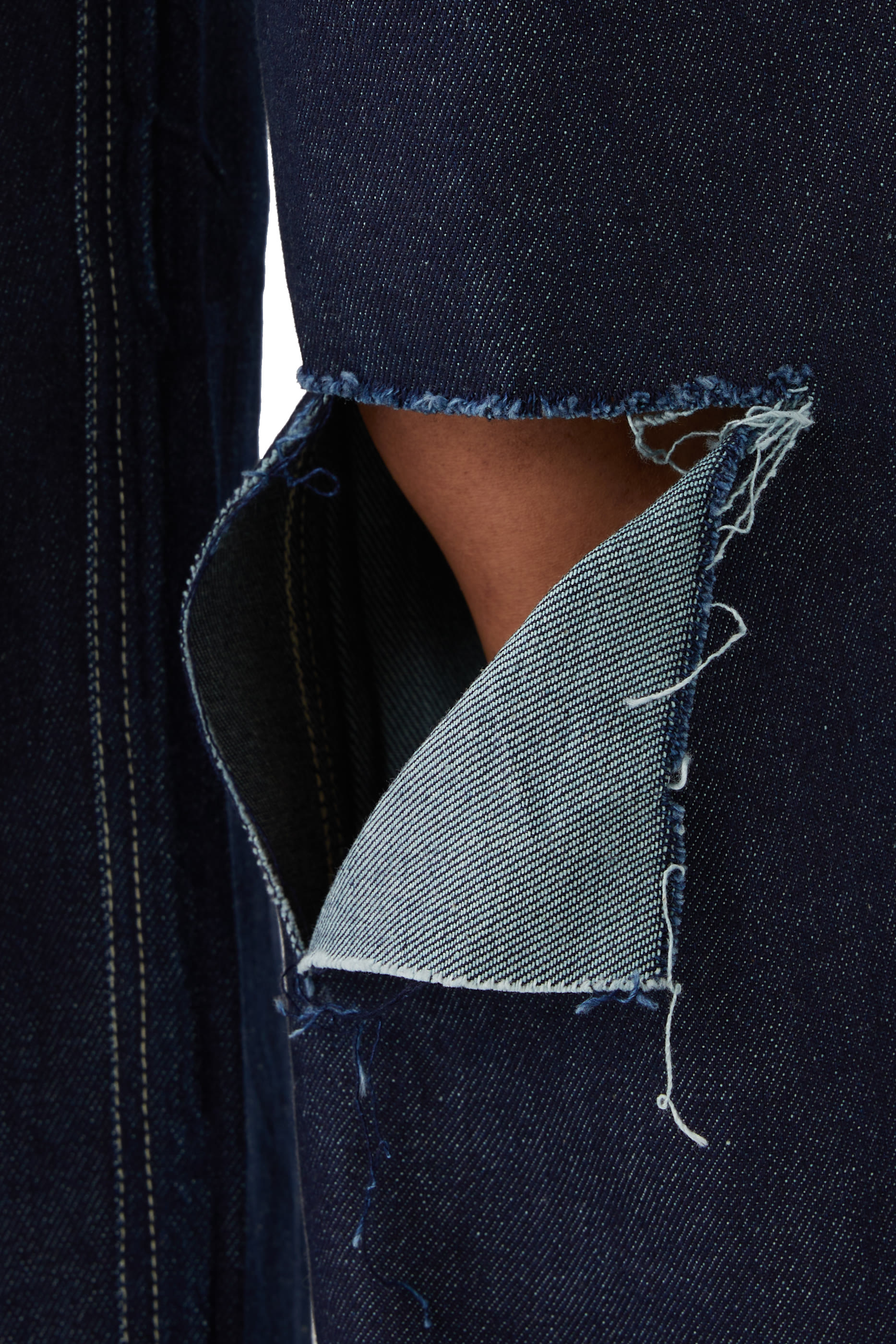 Straight Fit Distressed Denim Pants