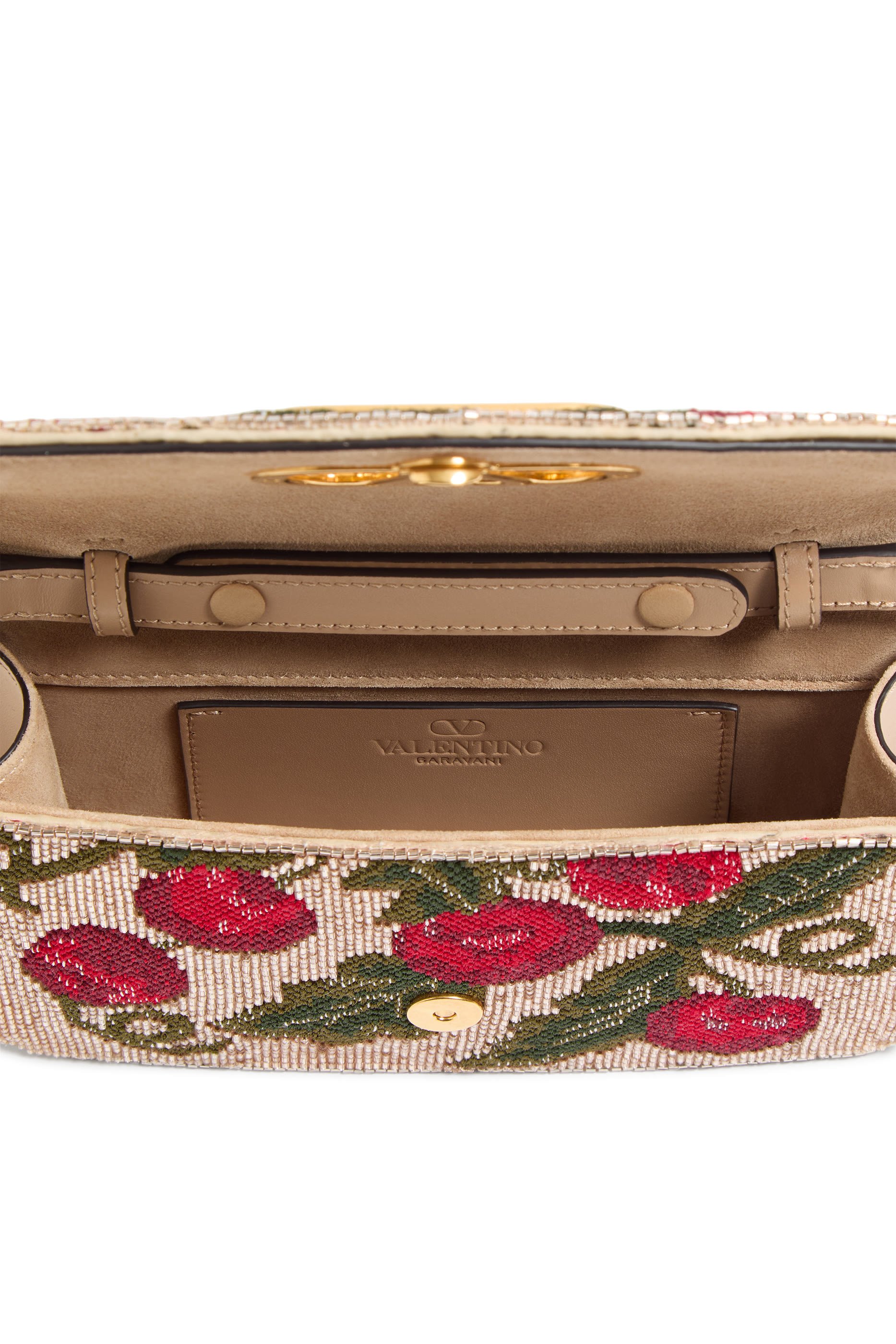 Vain Embroidered Shoulder Clutch Bag with Cherryfic Pattern