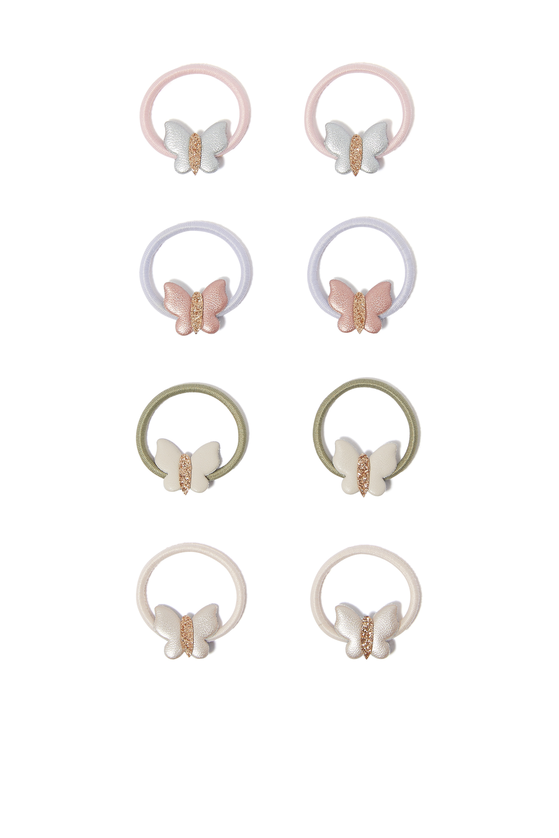 Kids Pastel Butterfly Mini Ponies, Set of 8