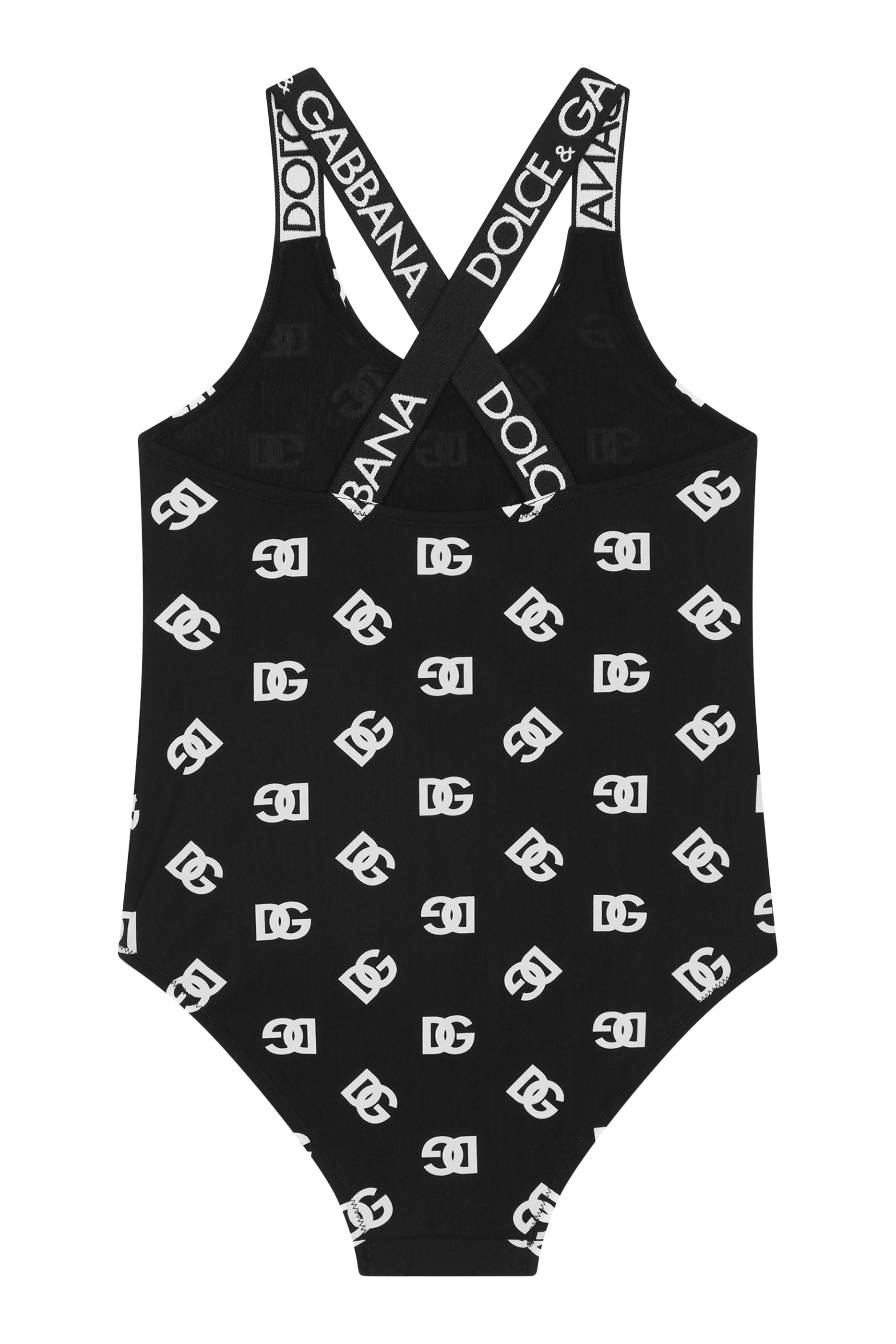 Kids  One-Piece Swimsuit with DG Logo Print