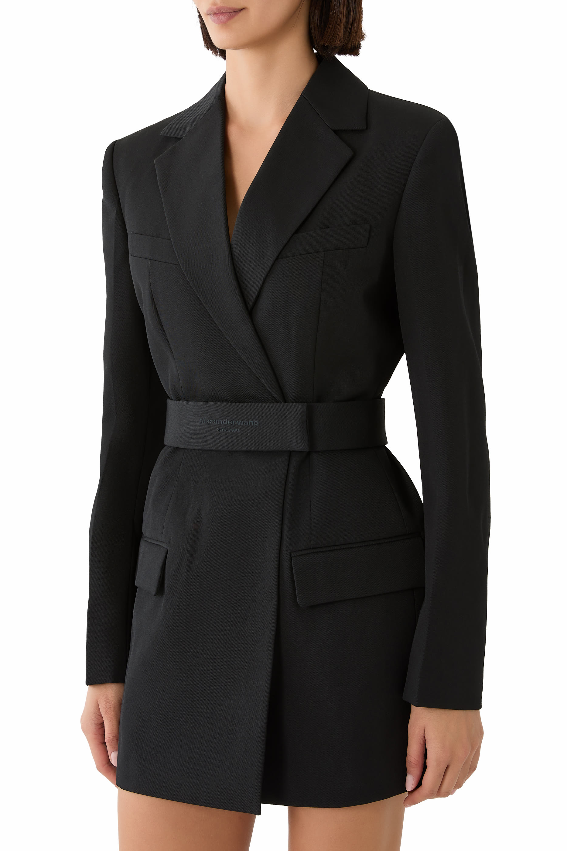 Logo Belted Blazer Dress 