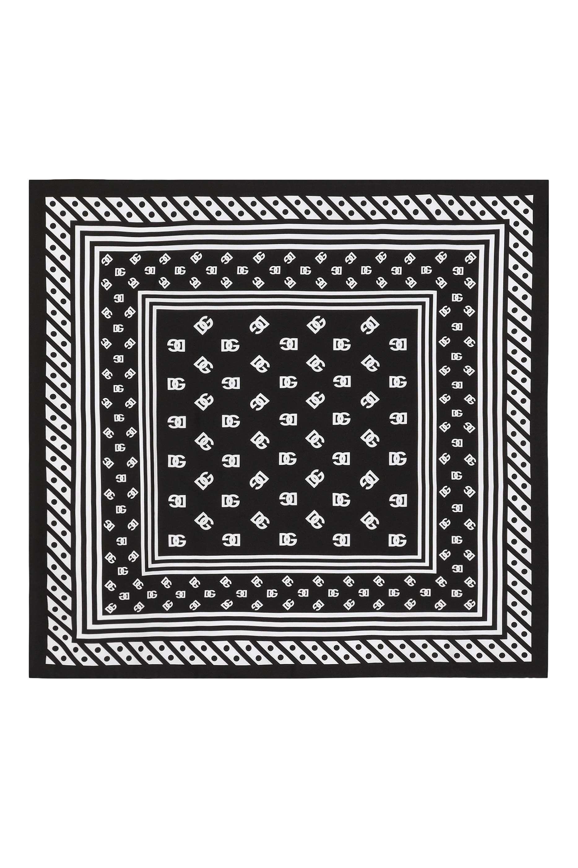 All-Over DG Logo Print Twill Scarf