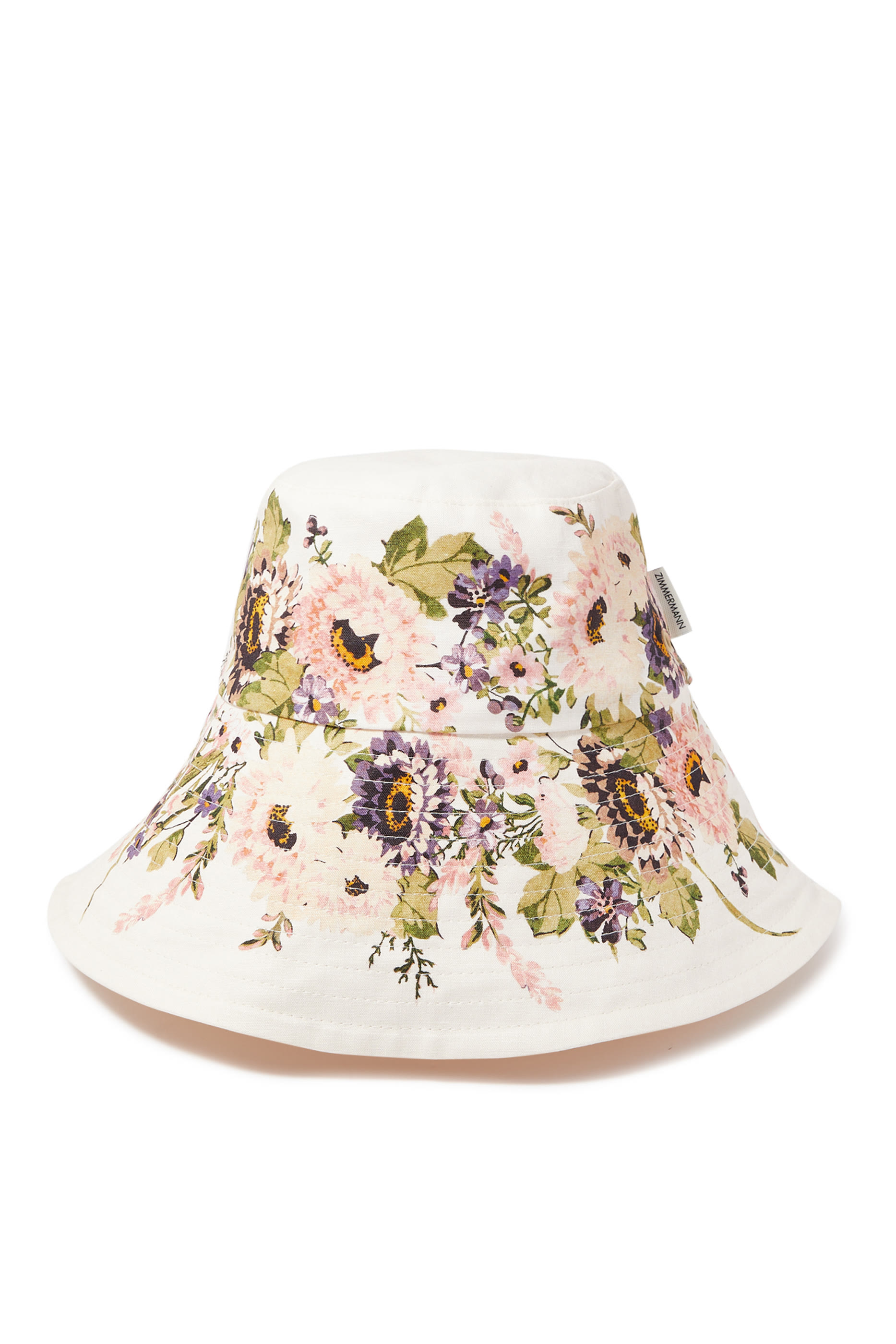 Printed Long Brim Bucket Hat
