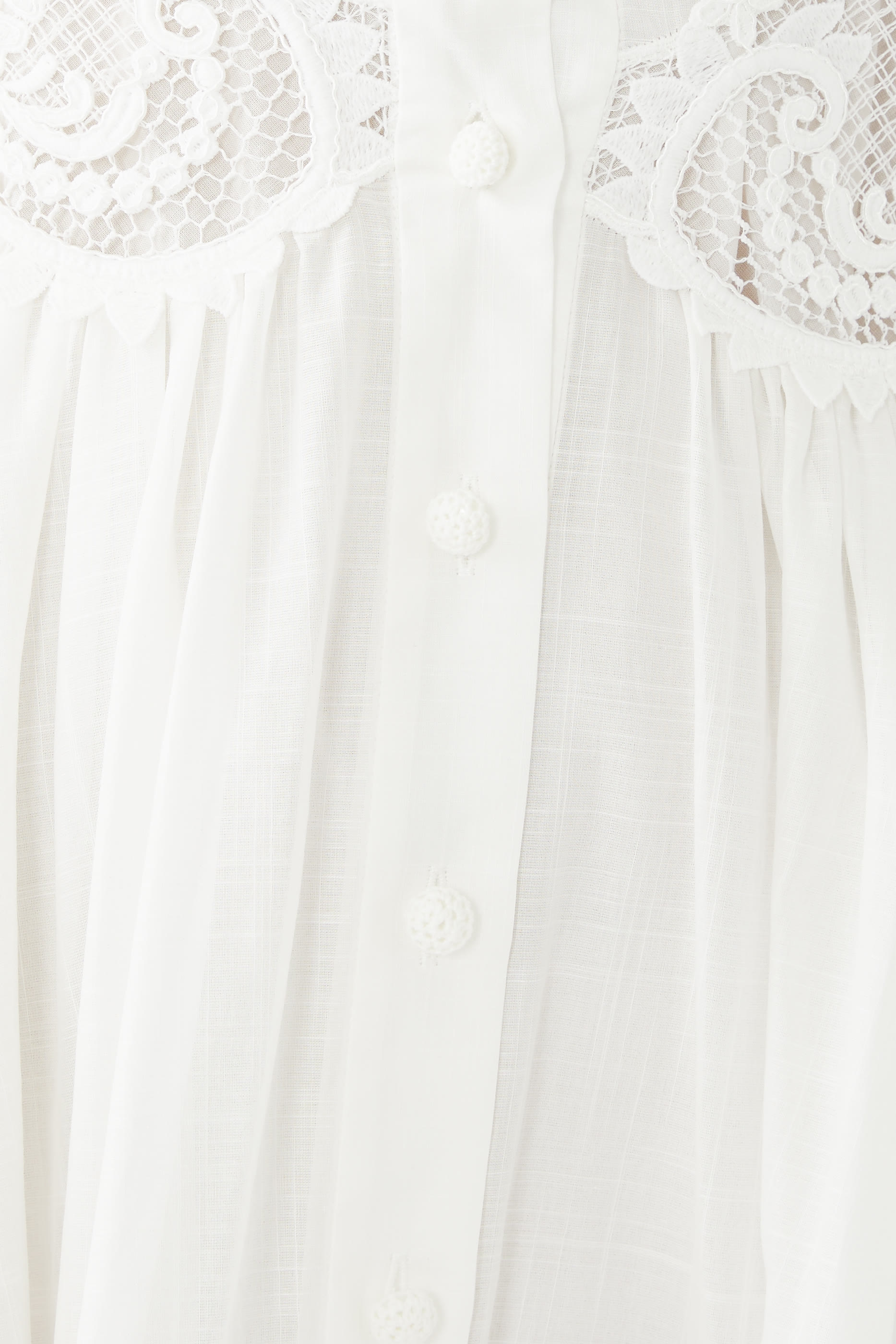 Pop Lace Trimmed Midi Dress