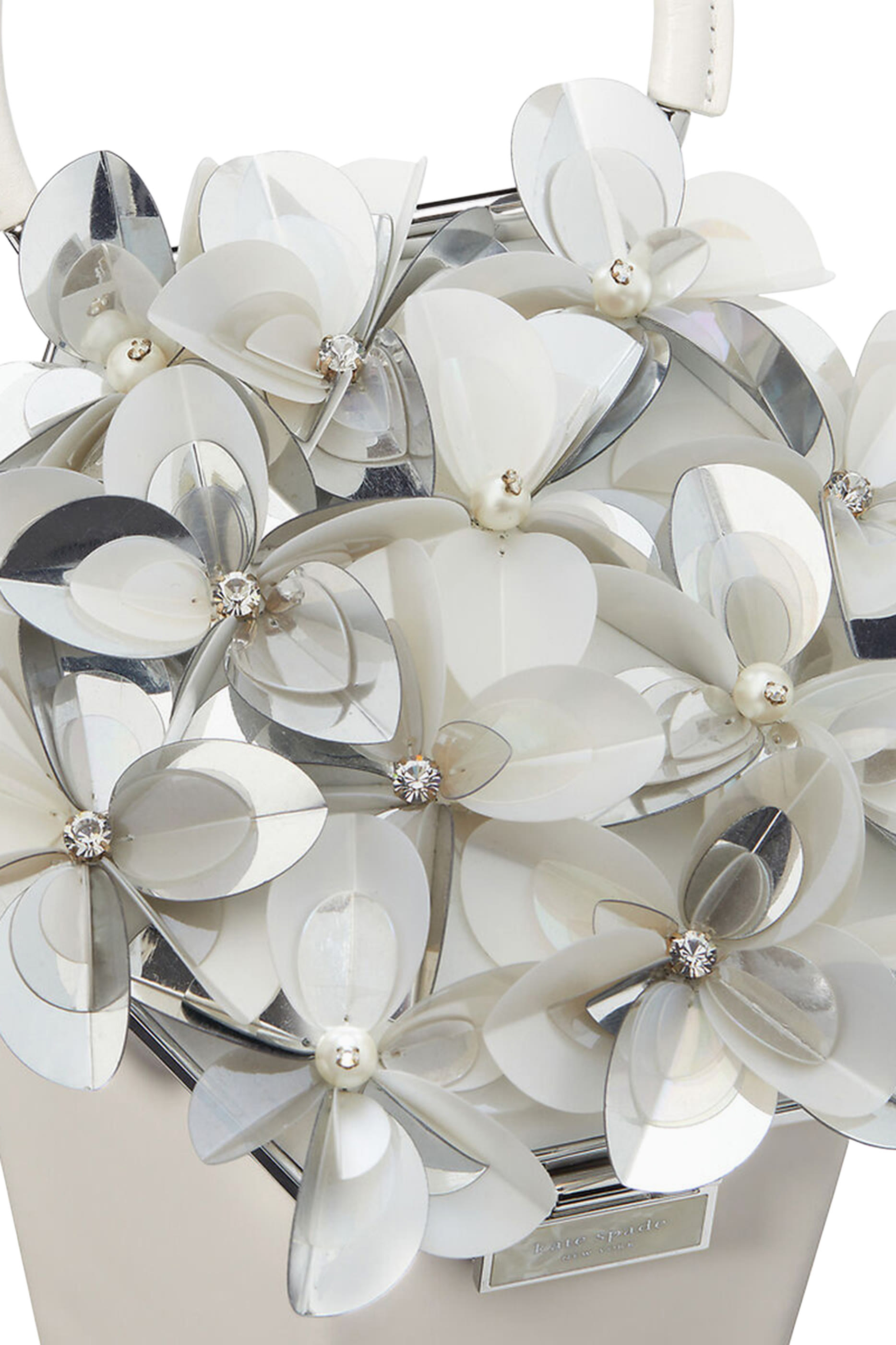 In Bloom Bouquet Embellished 3D Vase Top-Handle Bag