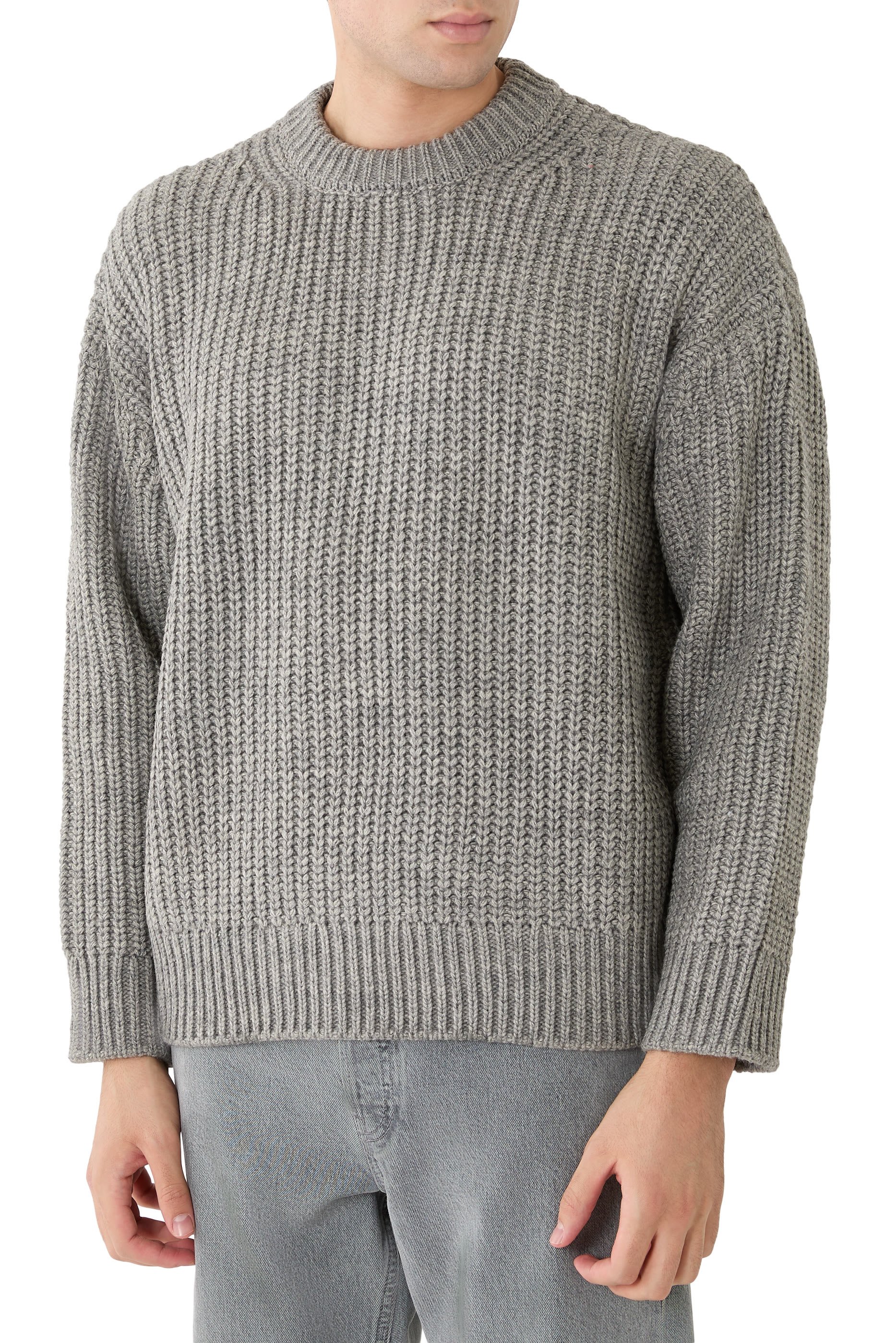 Chunky Rib Knit Crewneck 