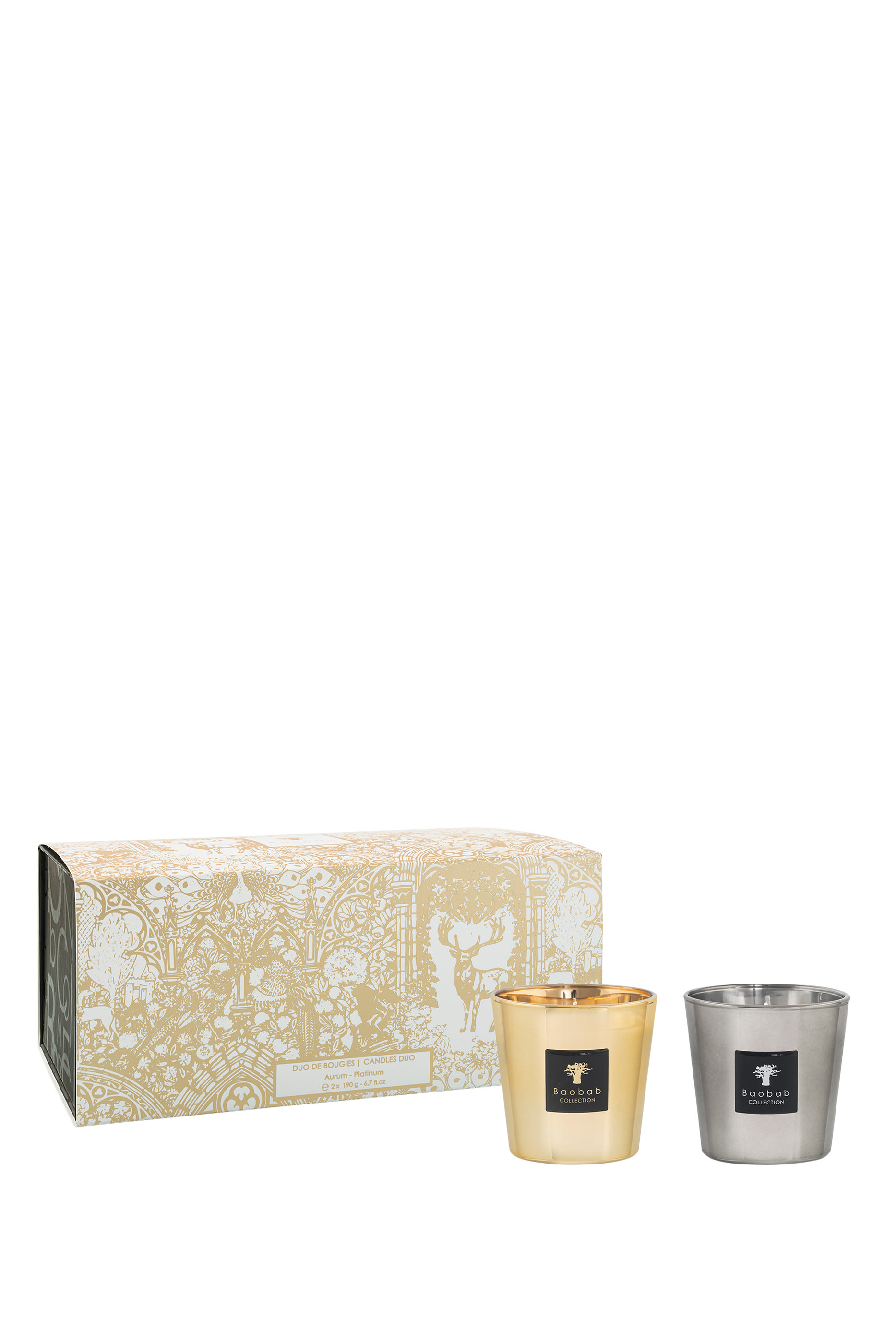 Les Exclusives Aurum-Platinum Duo Scented Candles