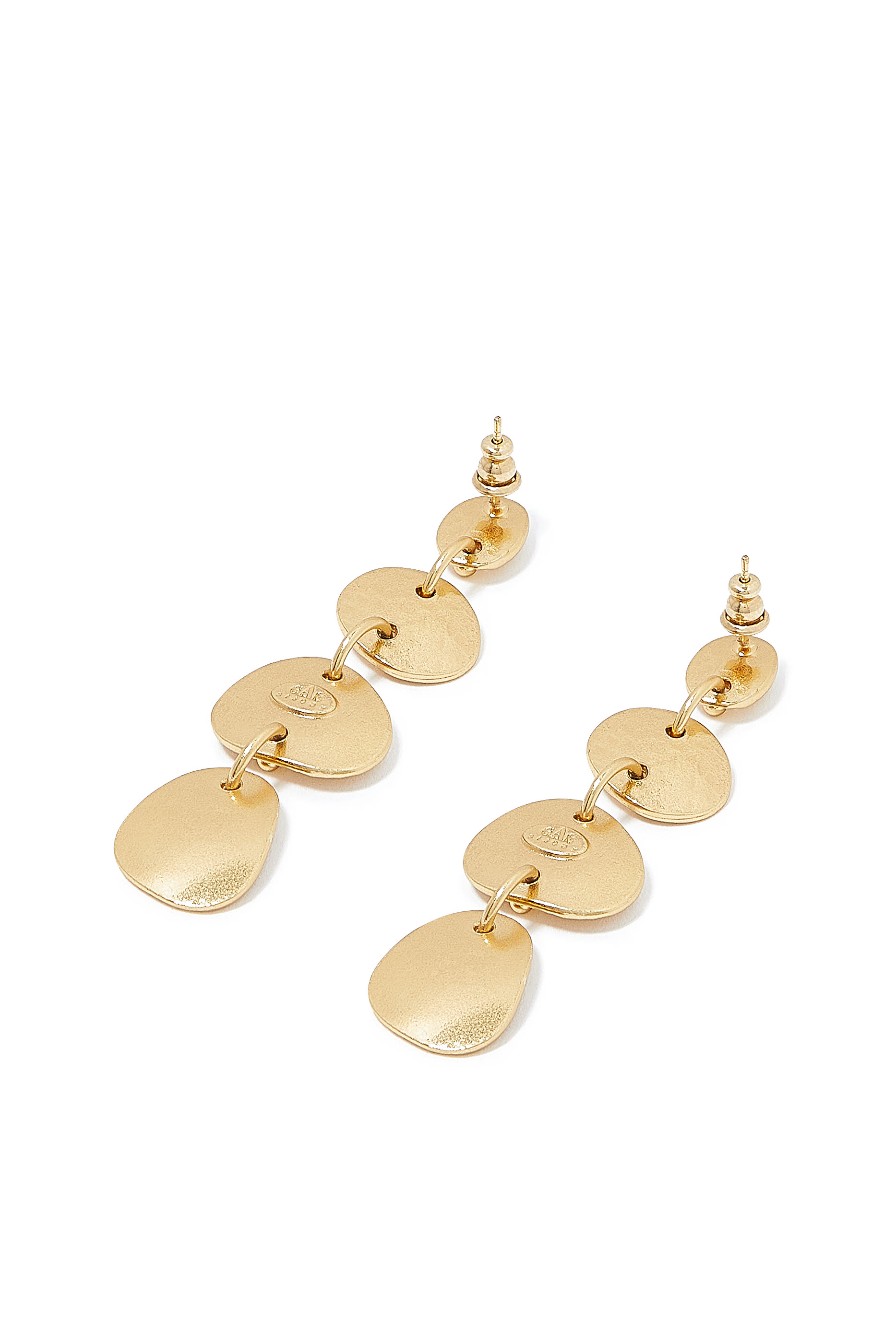 Eclipse Earrings, Gold-Plated Brass