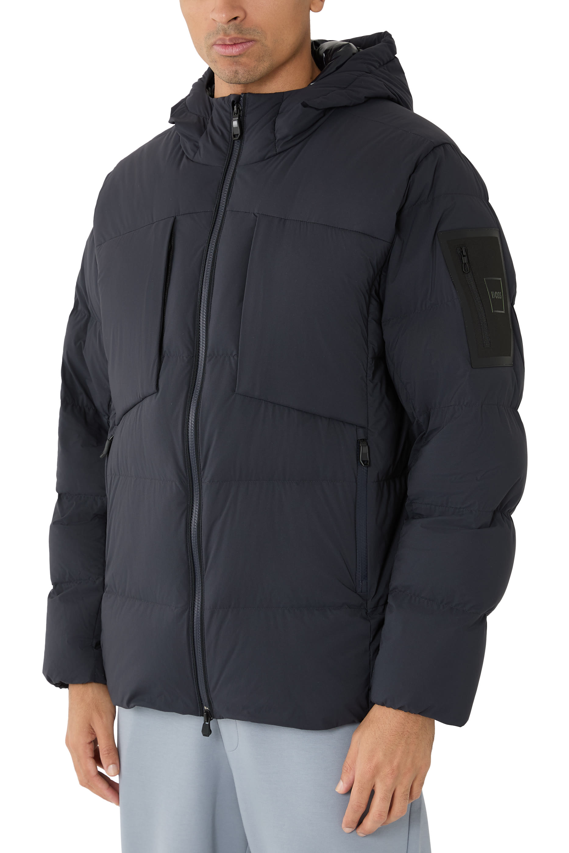 Water-Repellent Parka Jacket with Down Filling