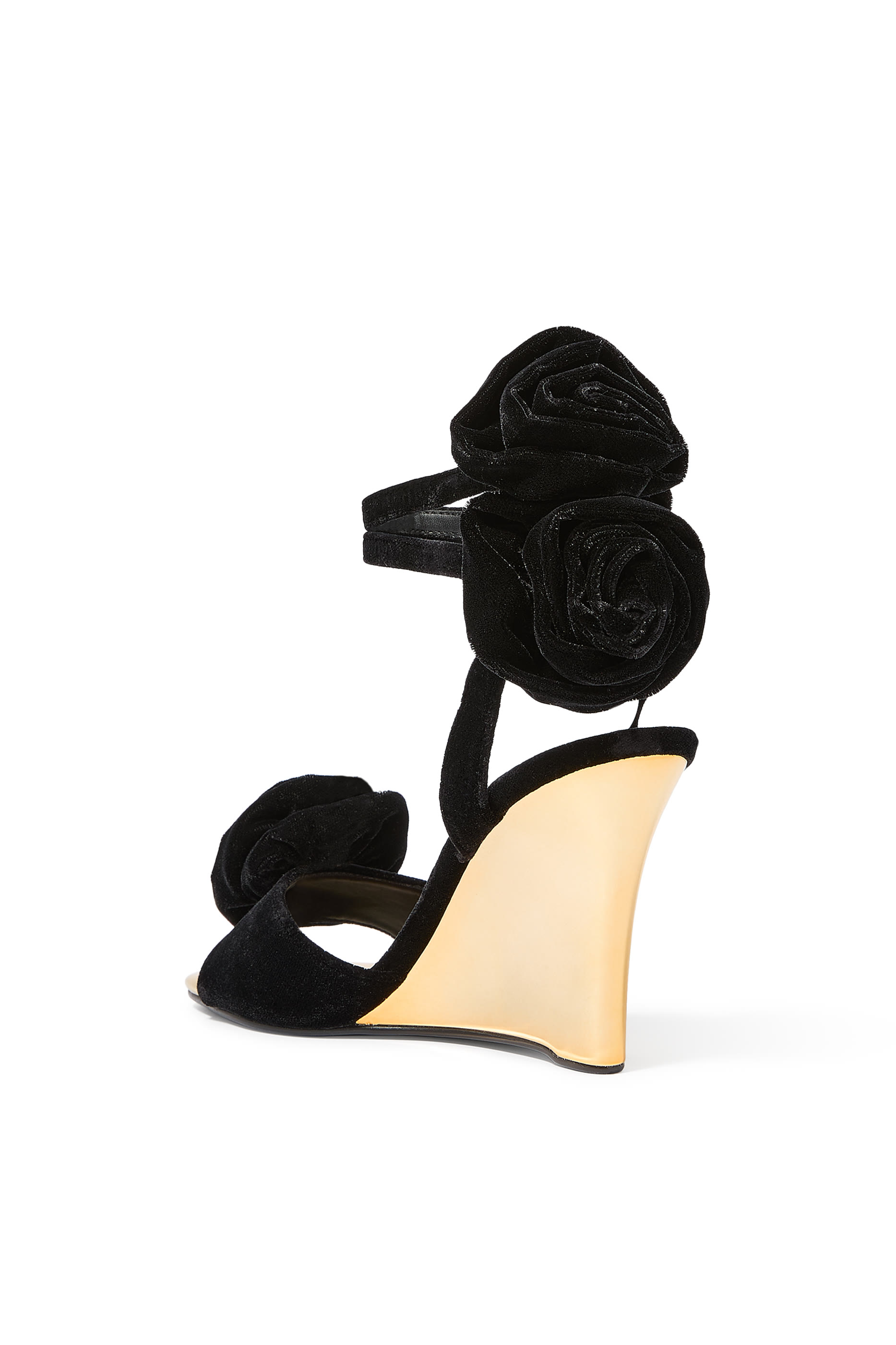 Bloom Velvet 95 Wedge Sandals