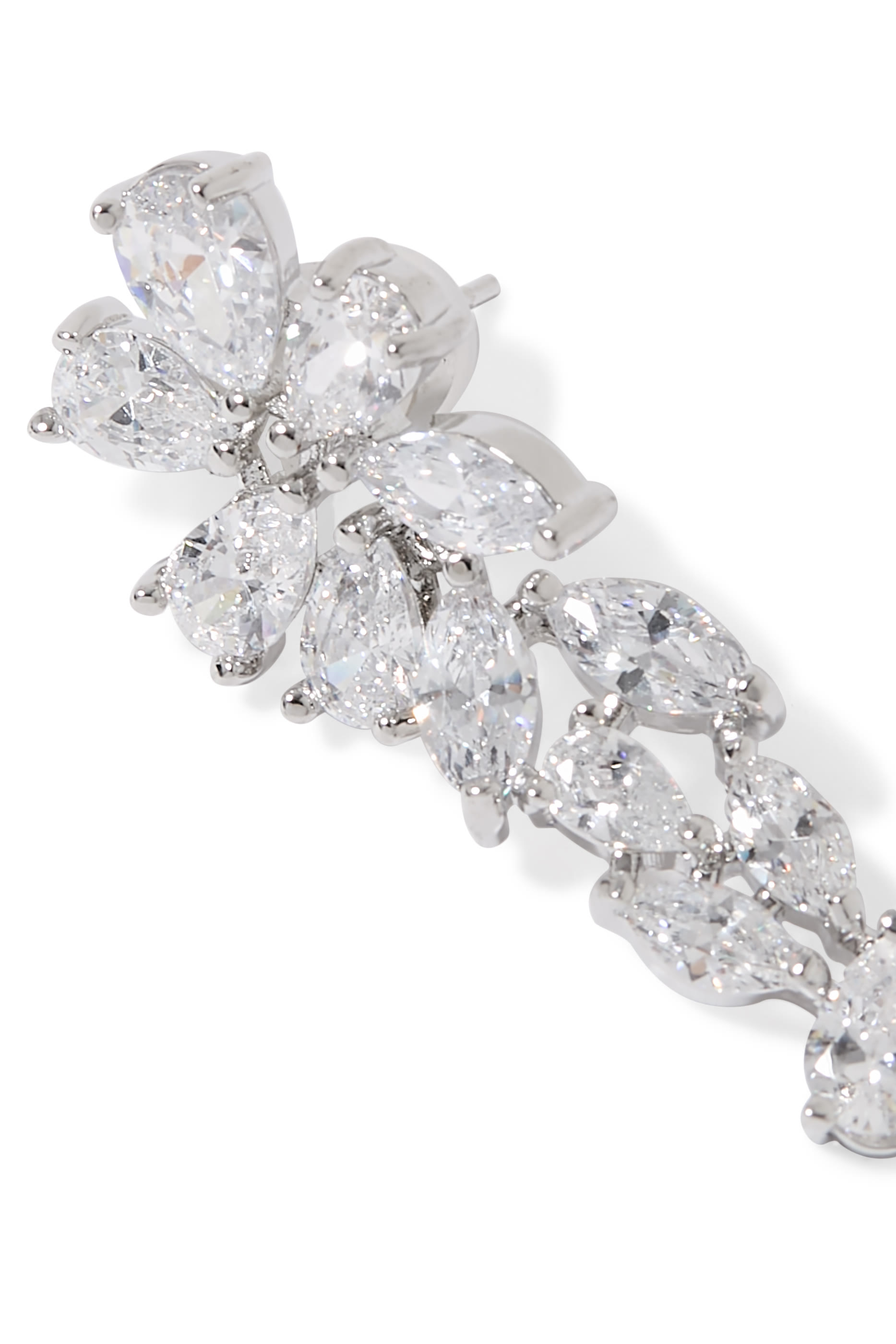 Estelle Earrings, Sterling Silver &  Cubic Zirconia 