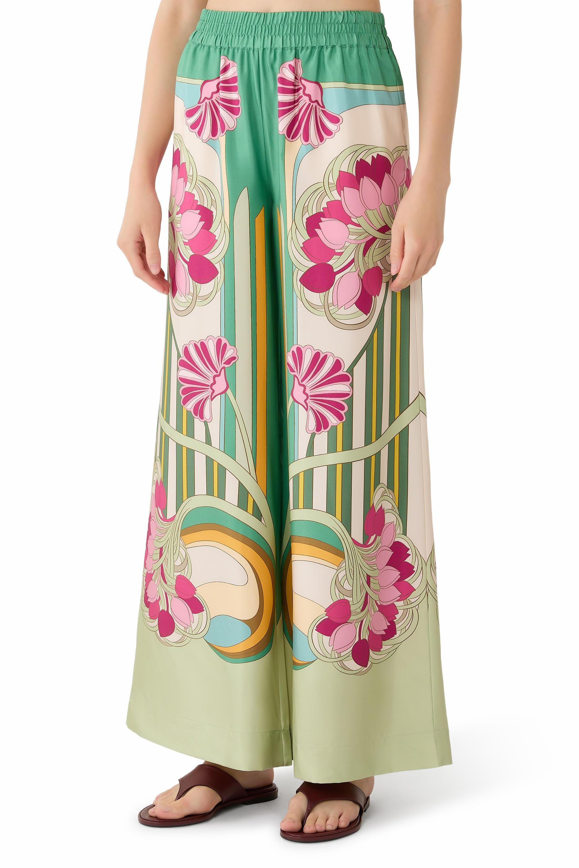 Floral Striped Trousers