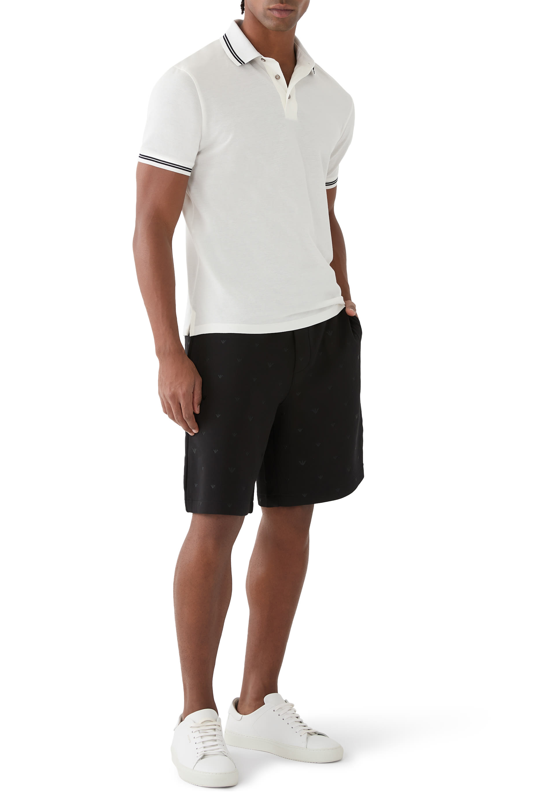 All-Over Eagle Logo Jersey Shorts