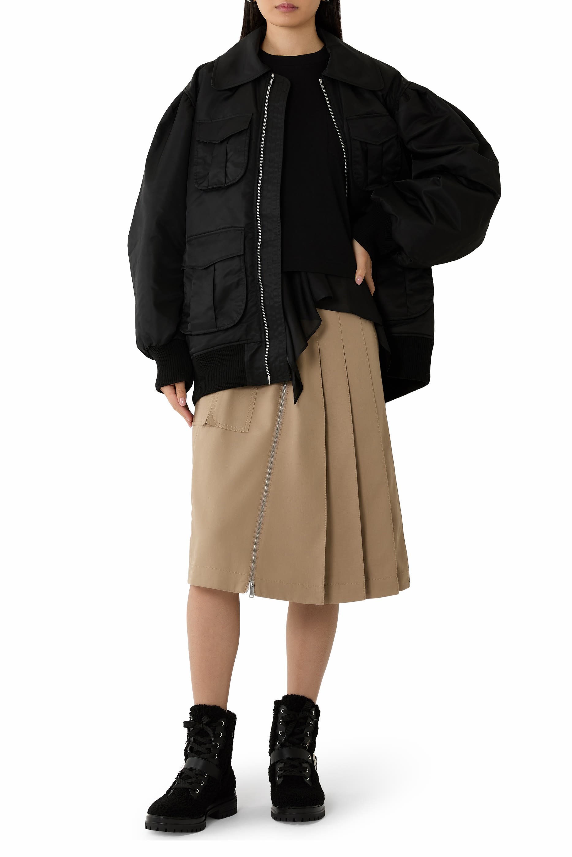 Multi-Pocket Bomber Jacket