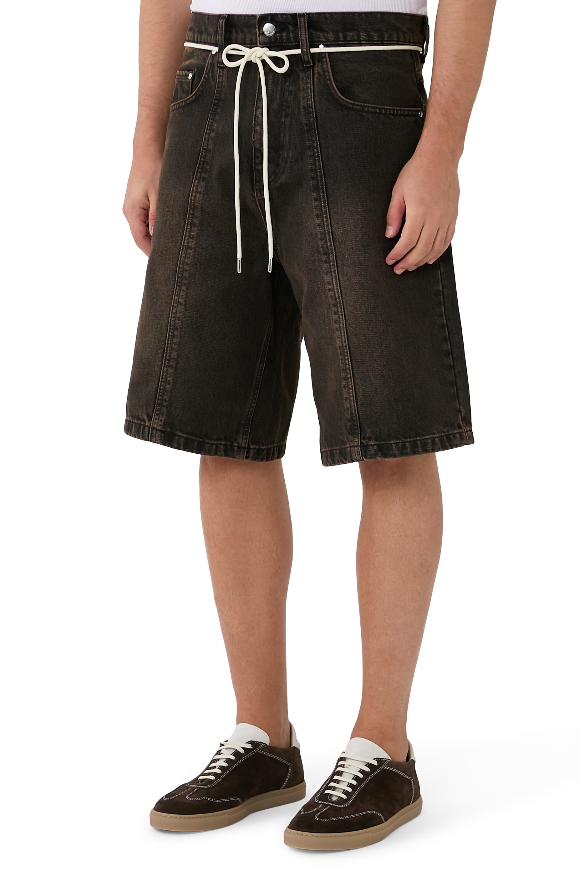 Felled Denim Shorts