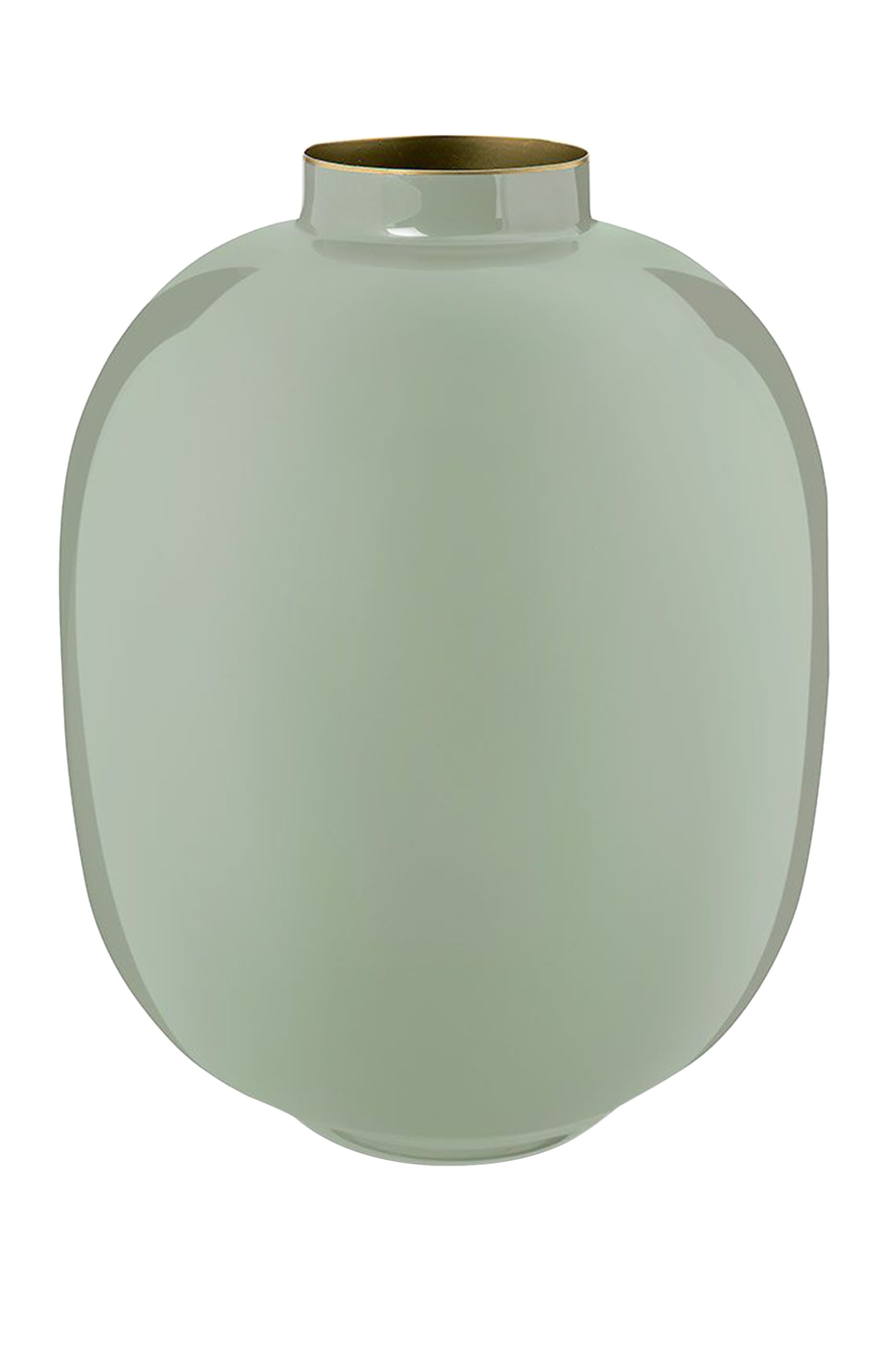 Oval Metal Vase