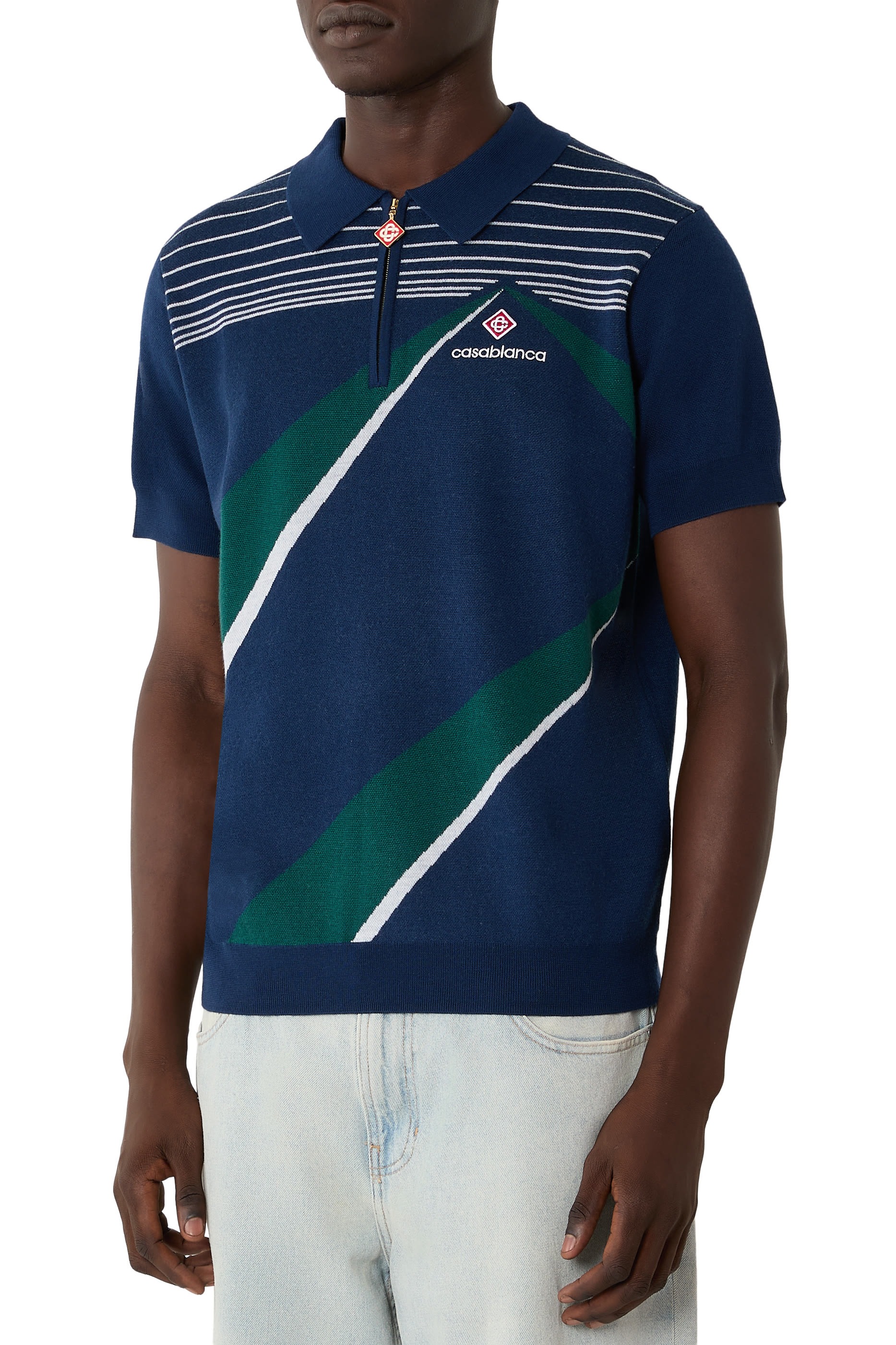 Pyramid Jacquard Polo Shirt 