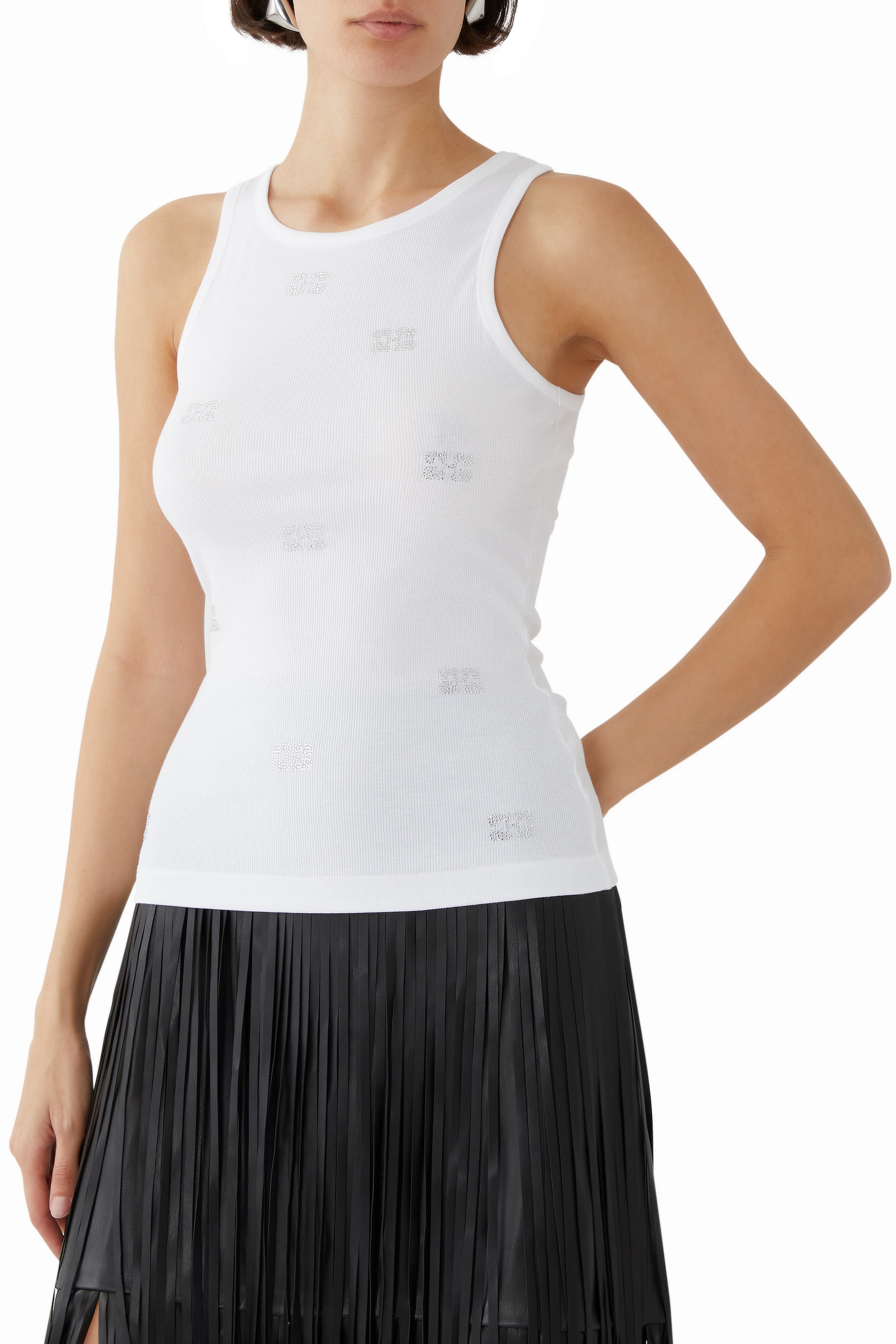 Rhinestone Butterfly Tank Top