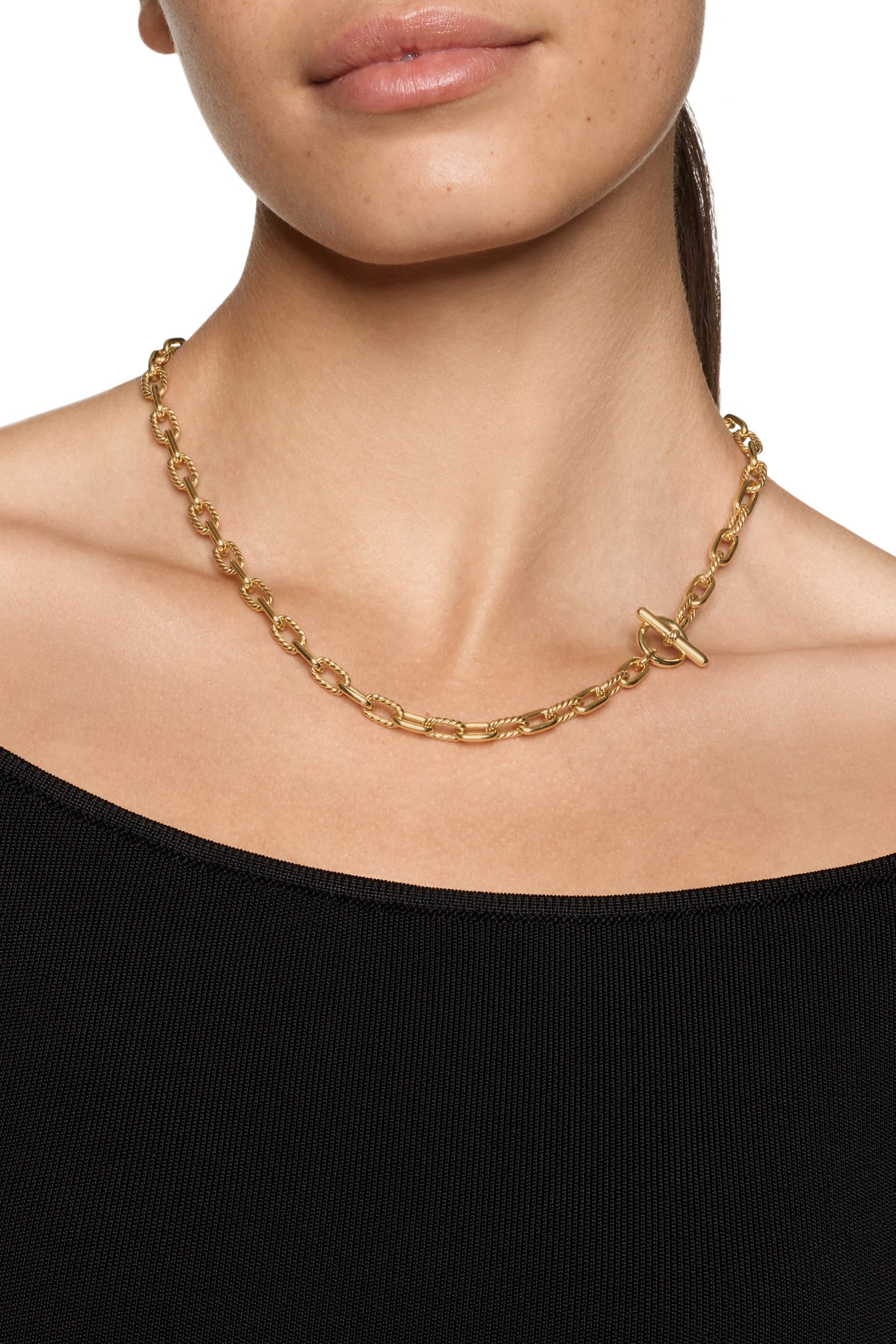 Madison® Toggle Chain Necklace,  18K Yellow Gold