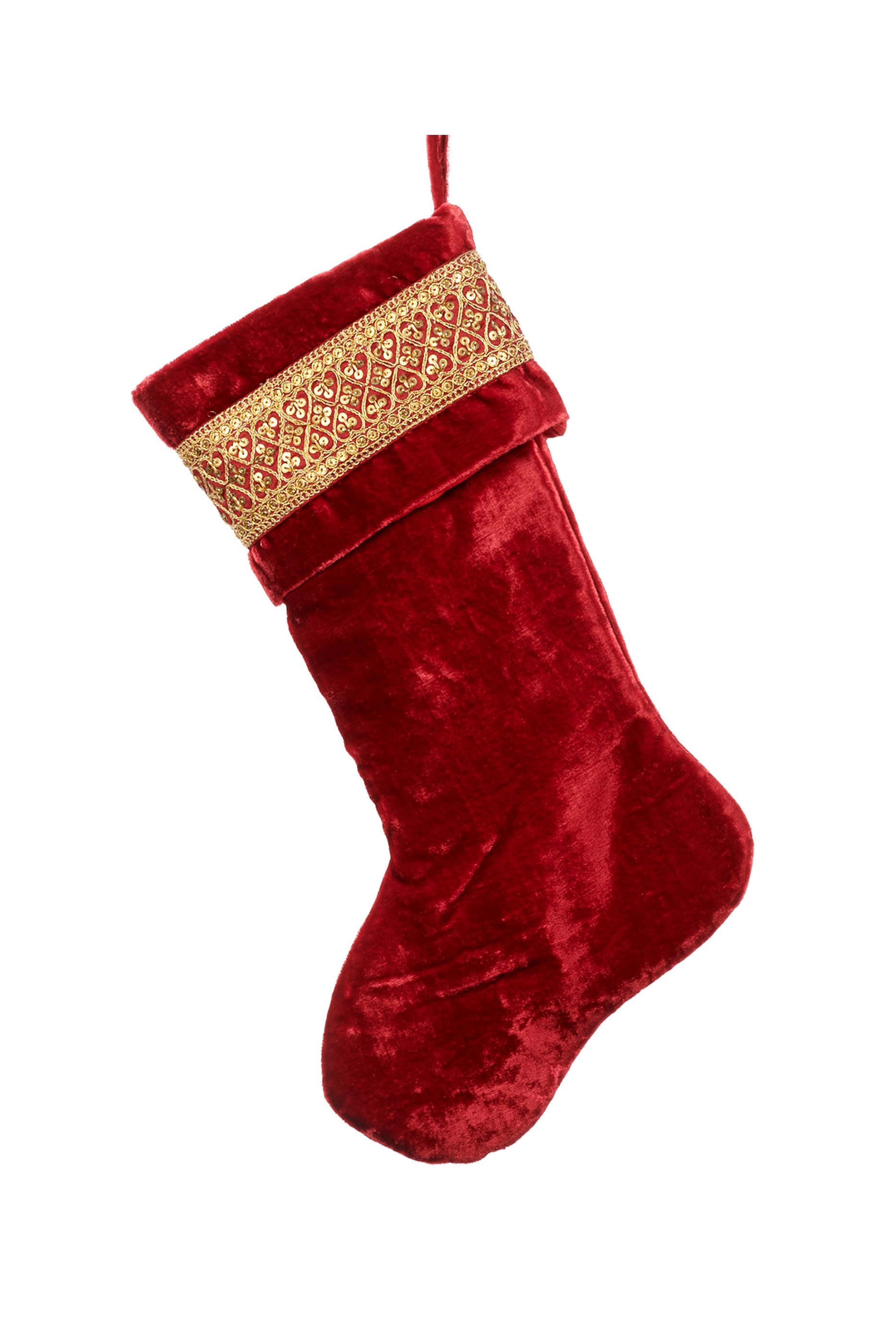 Velvet Stocking with Jewels