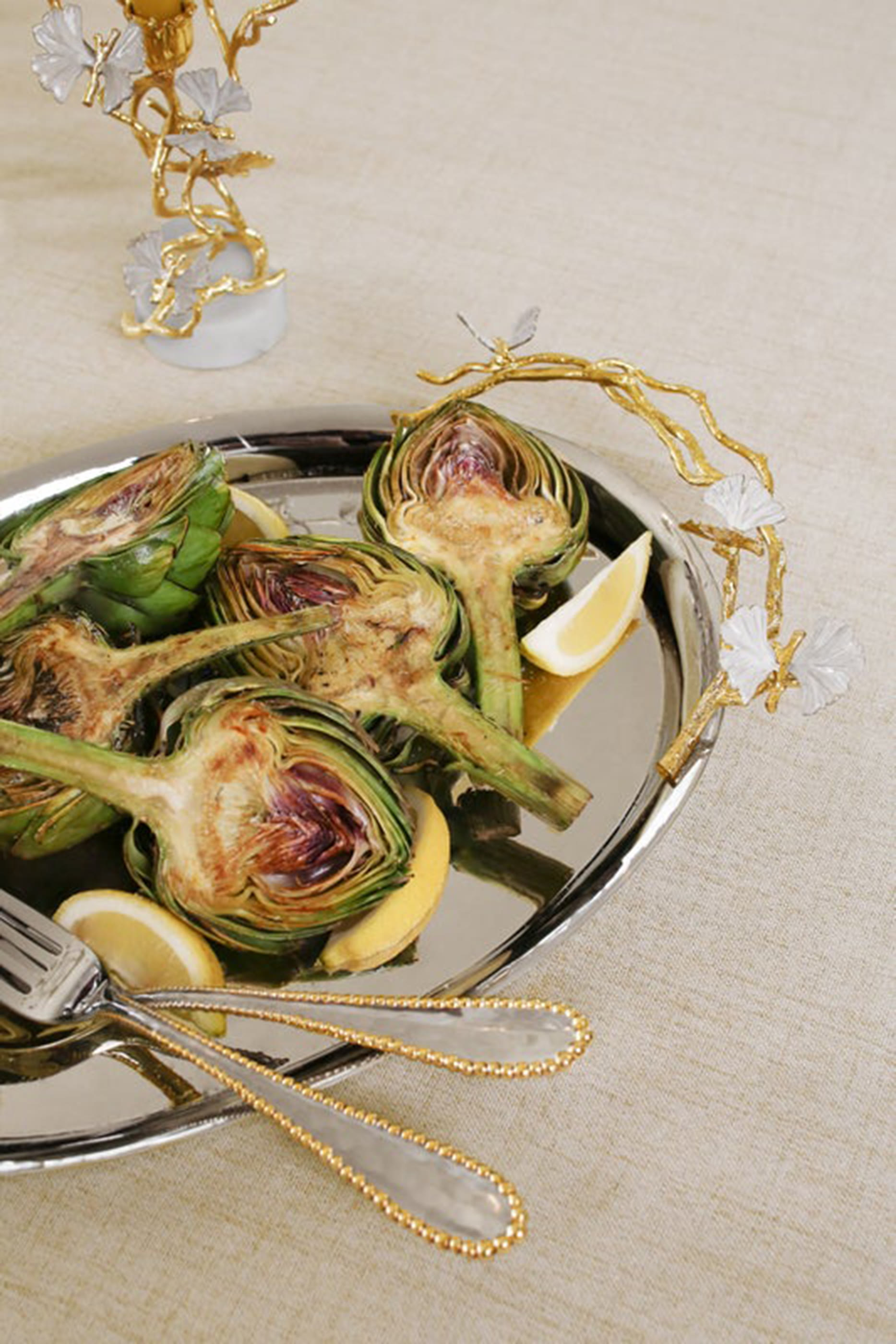 Butterfly Ginkgo Medium Gold Tray