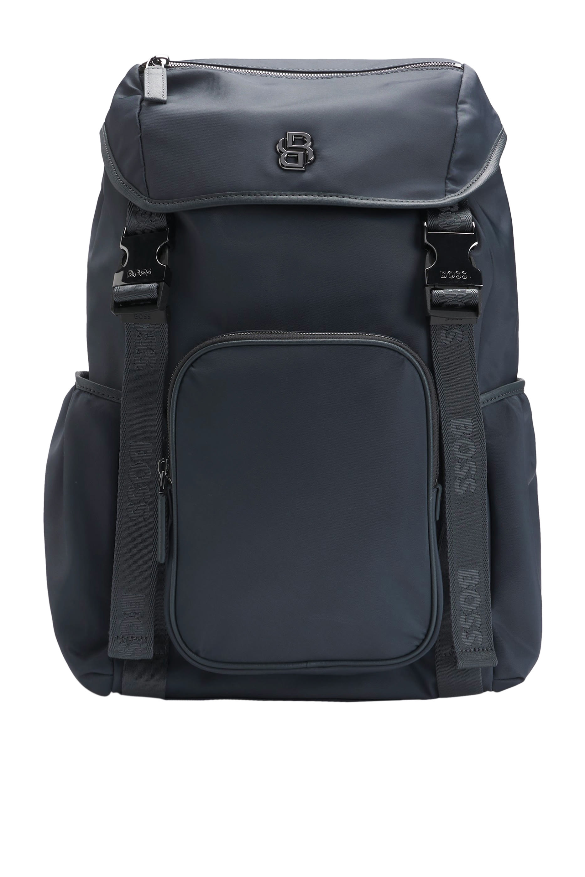 Double B Monogram Trim Multi-Pocket Backpack