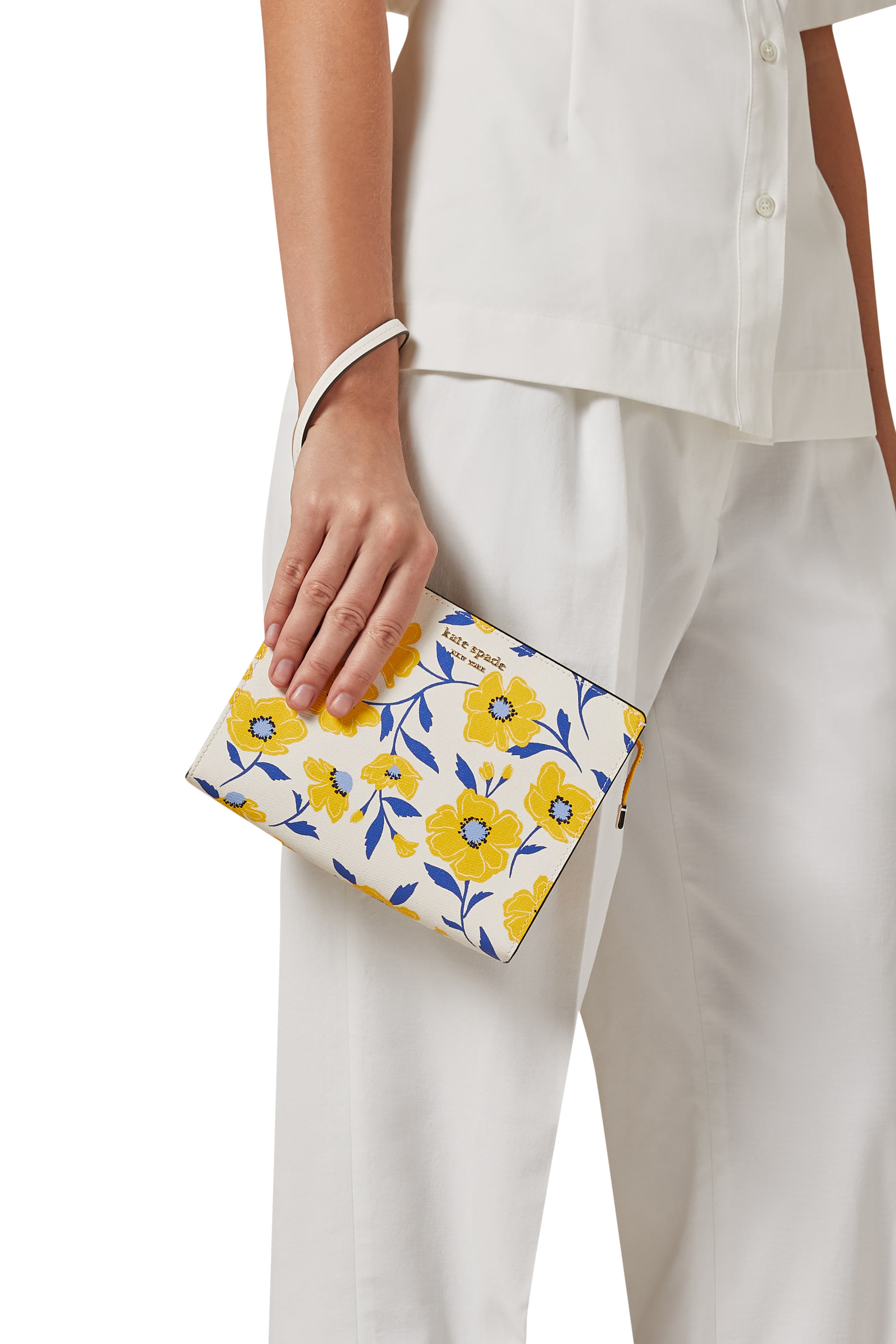 Morgan Sunshine Floral Printed Card Case Wristlet