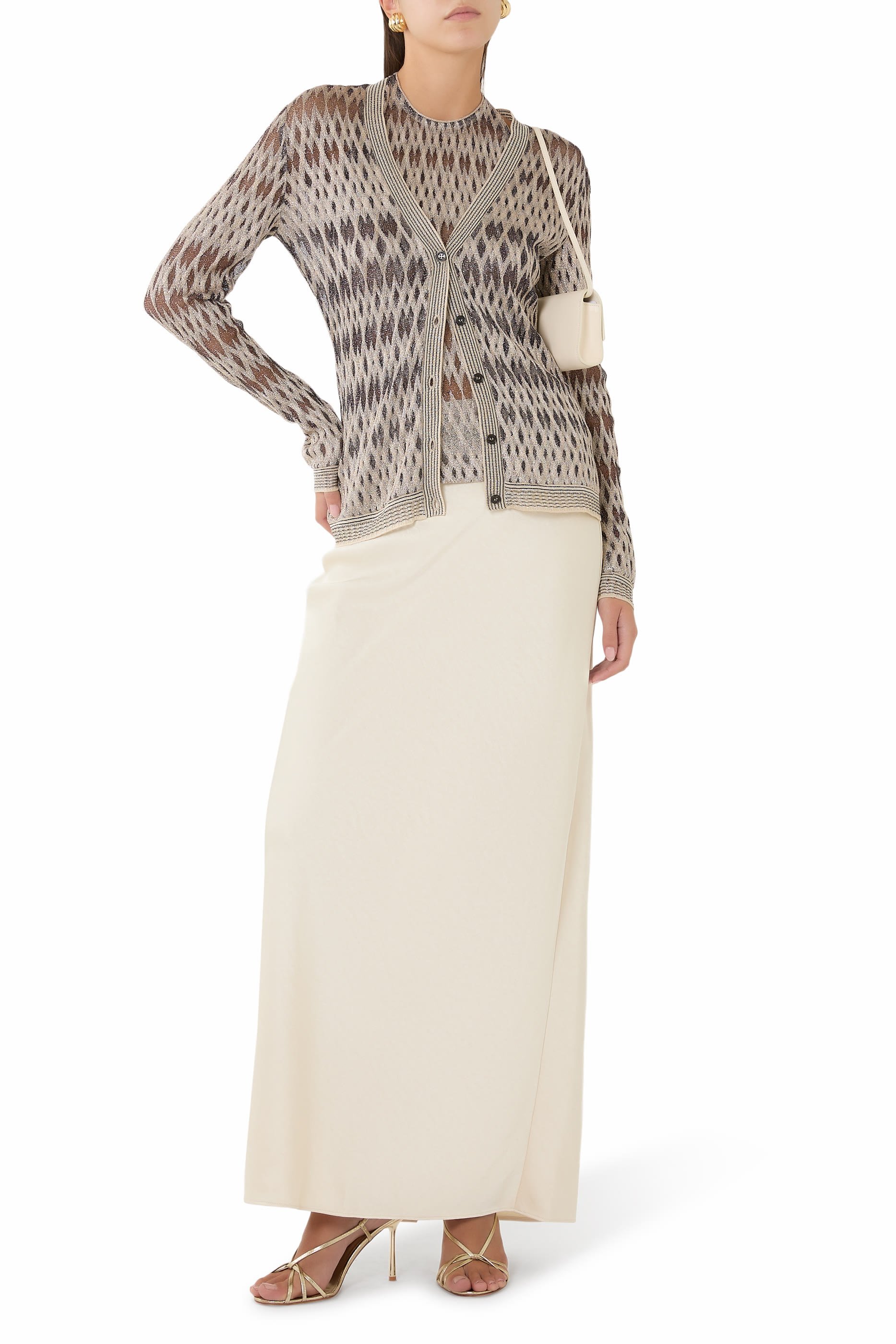 Zigzag Buttoned Cardigan