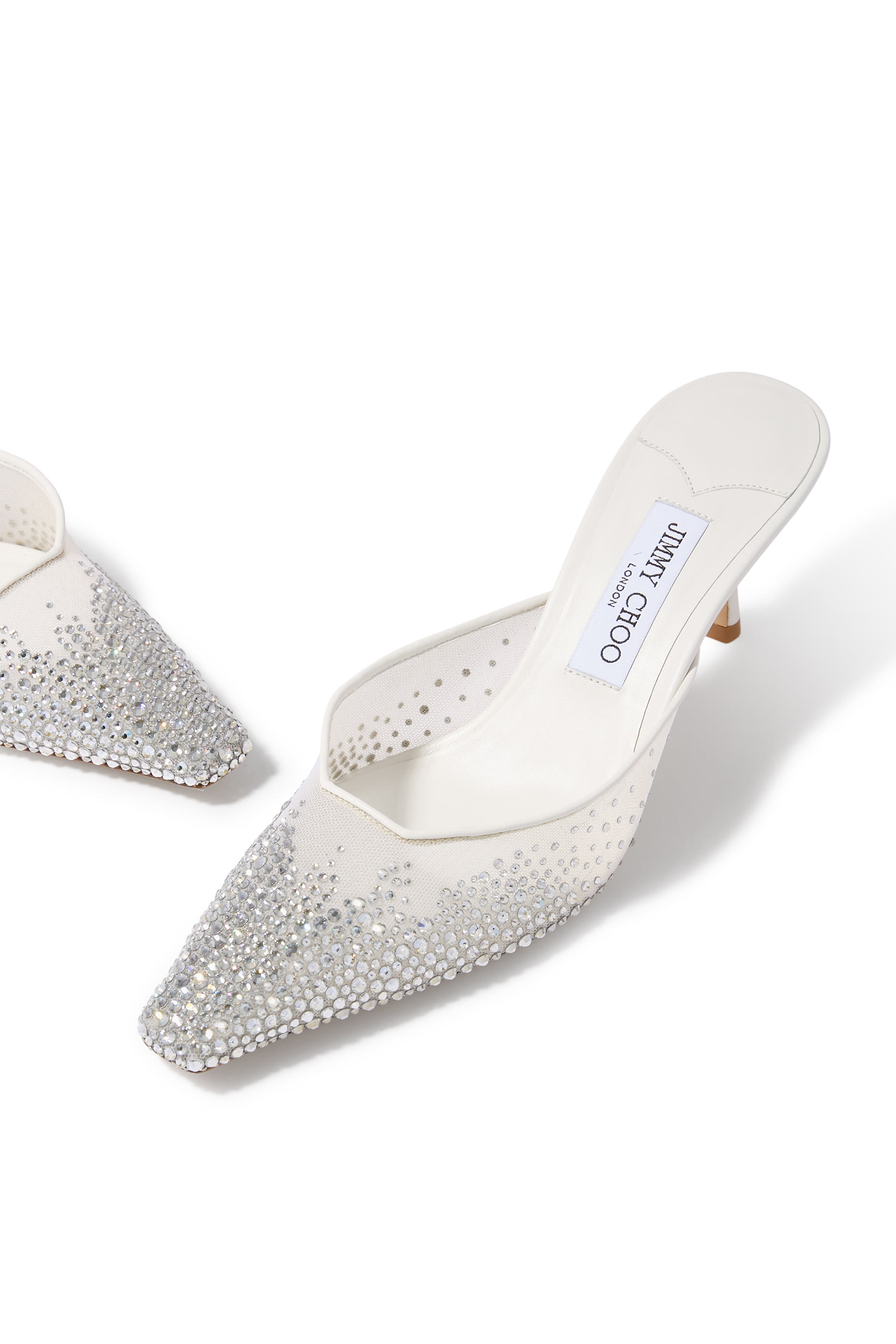 Vivi 65 Crystal Mesh Mule Pumps