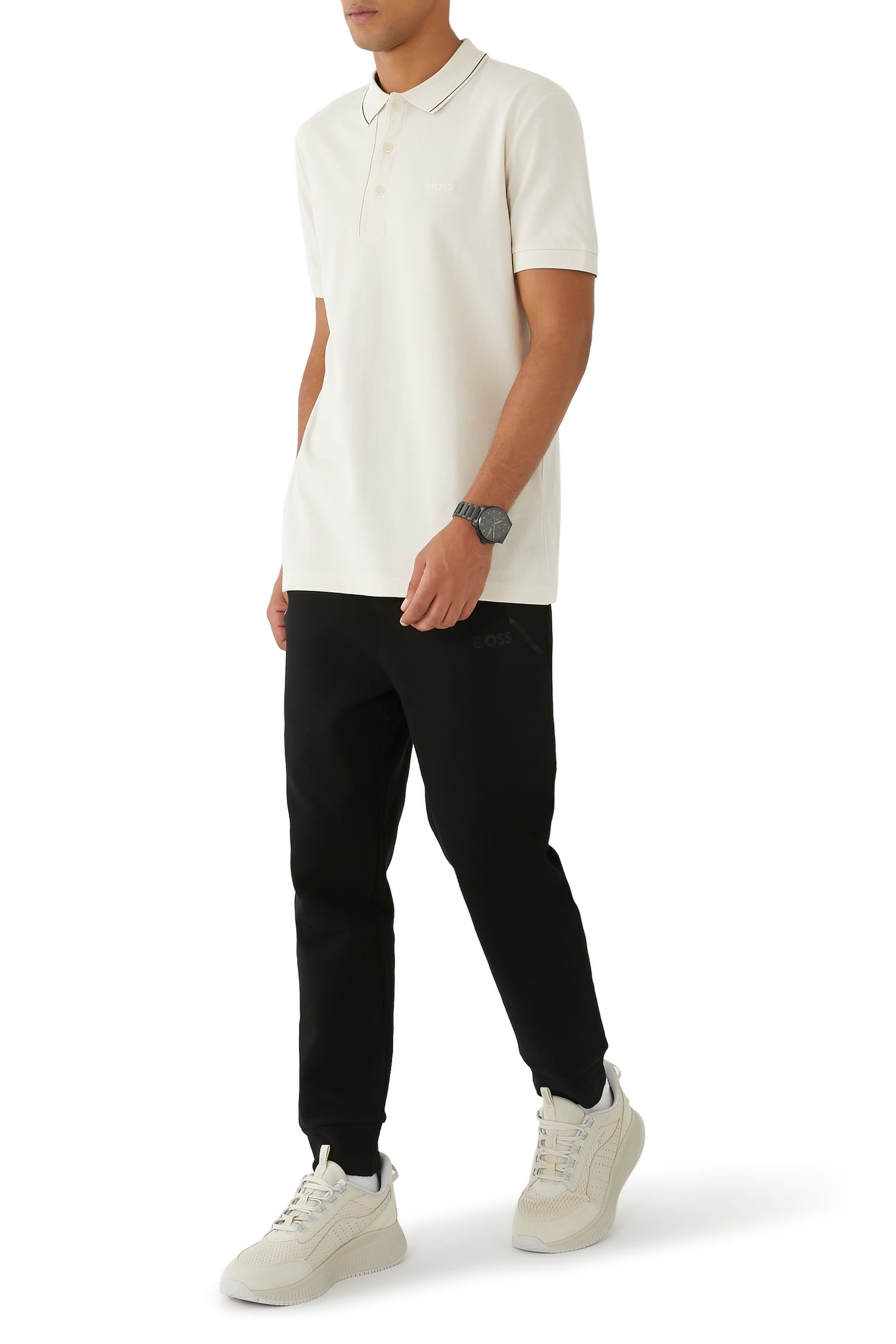 Slim-Fit Polo Shirt with Tonal Logo
