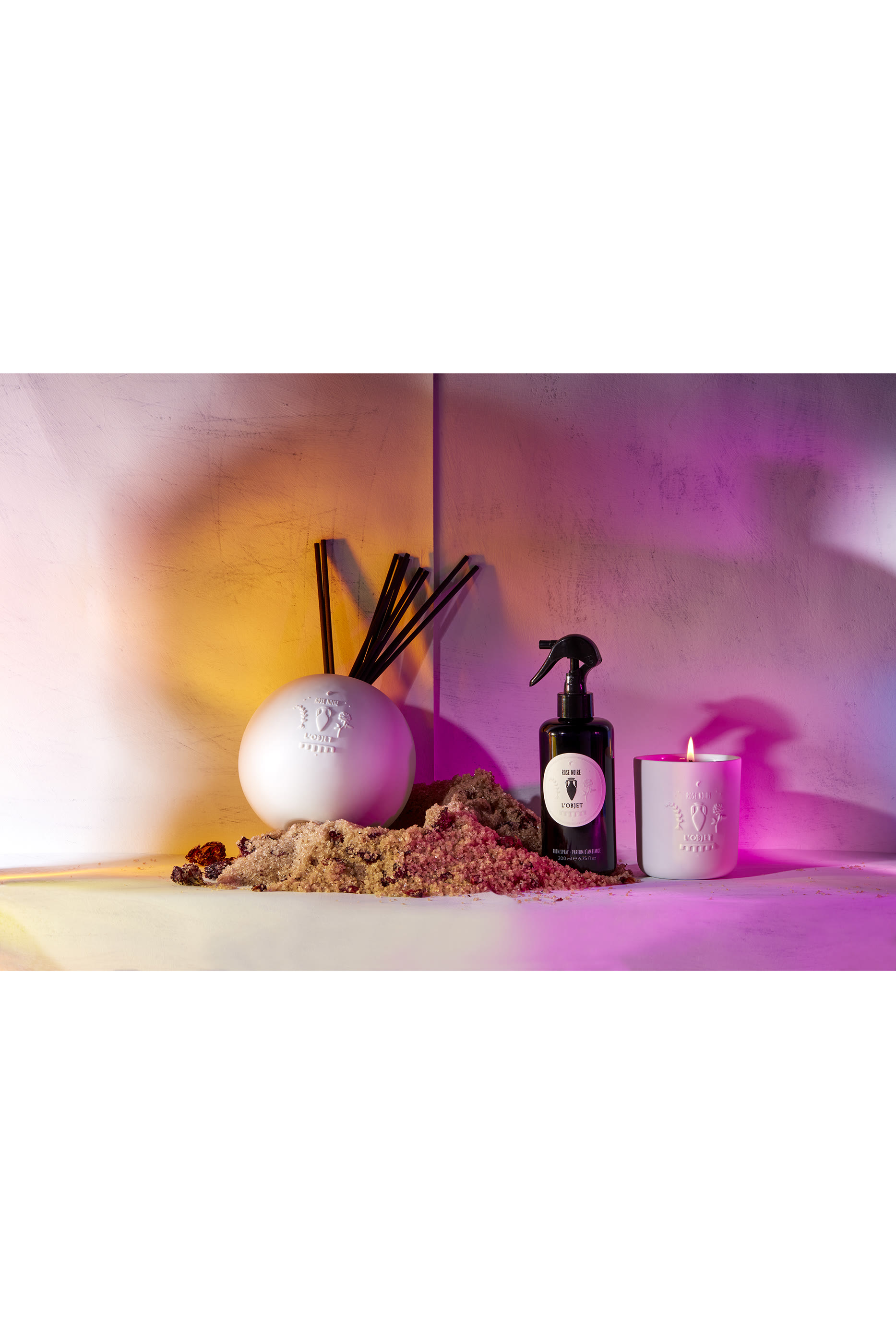 Rose Noire Porcelain Diffuser Set