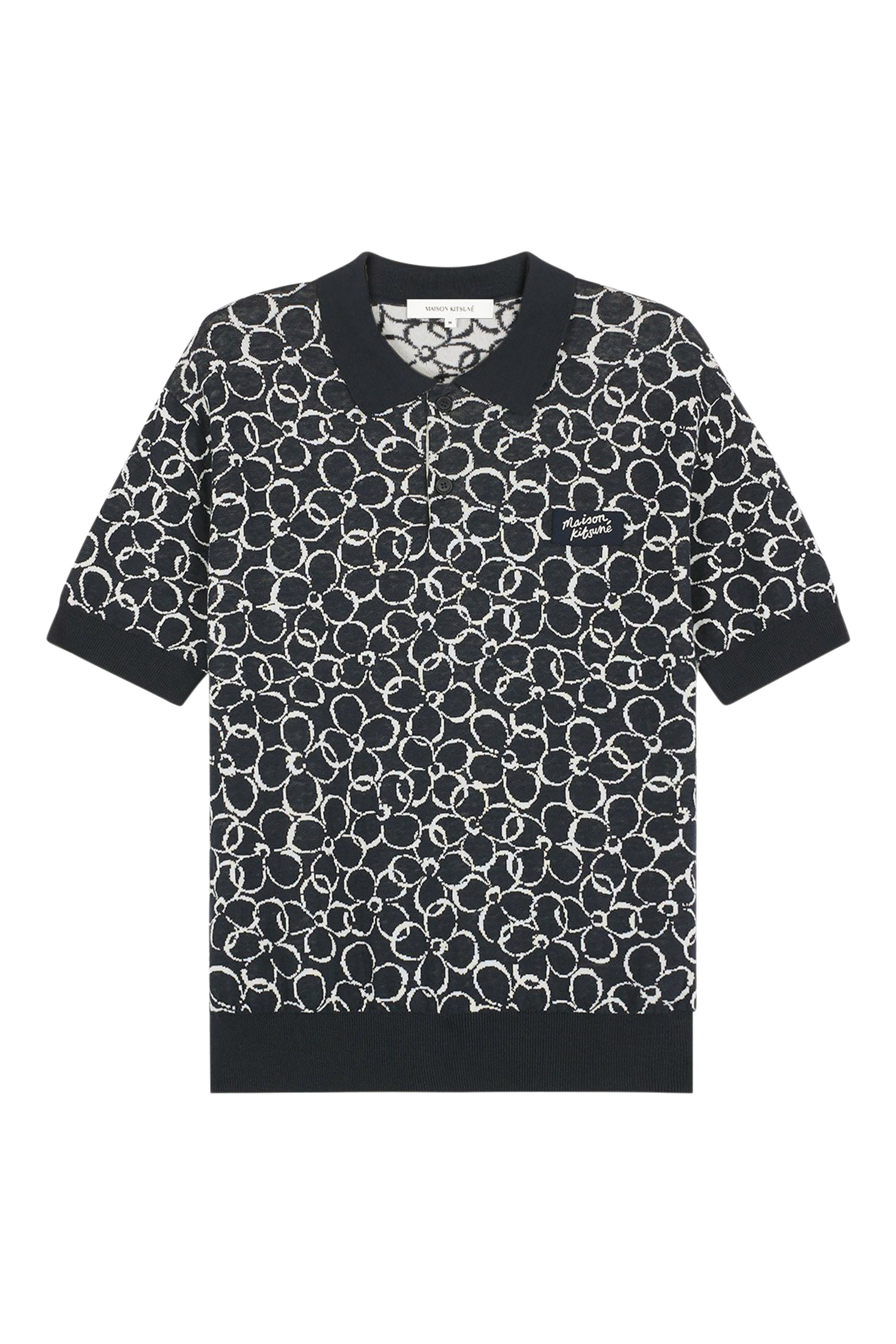 Abstract Daisy Jacquard Polo