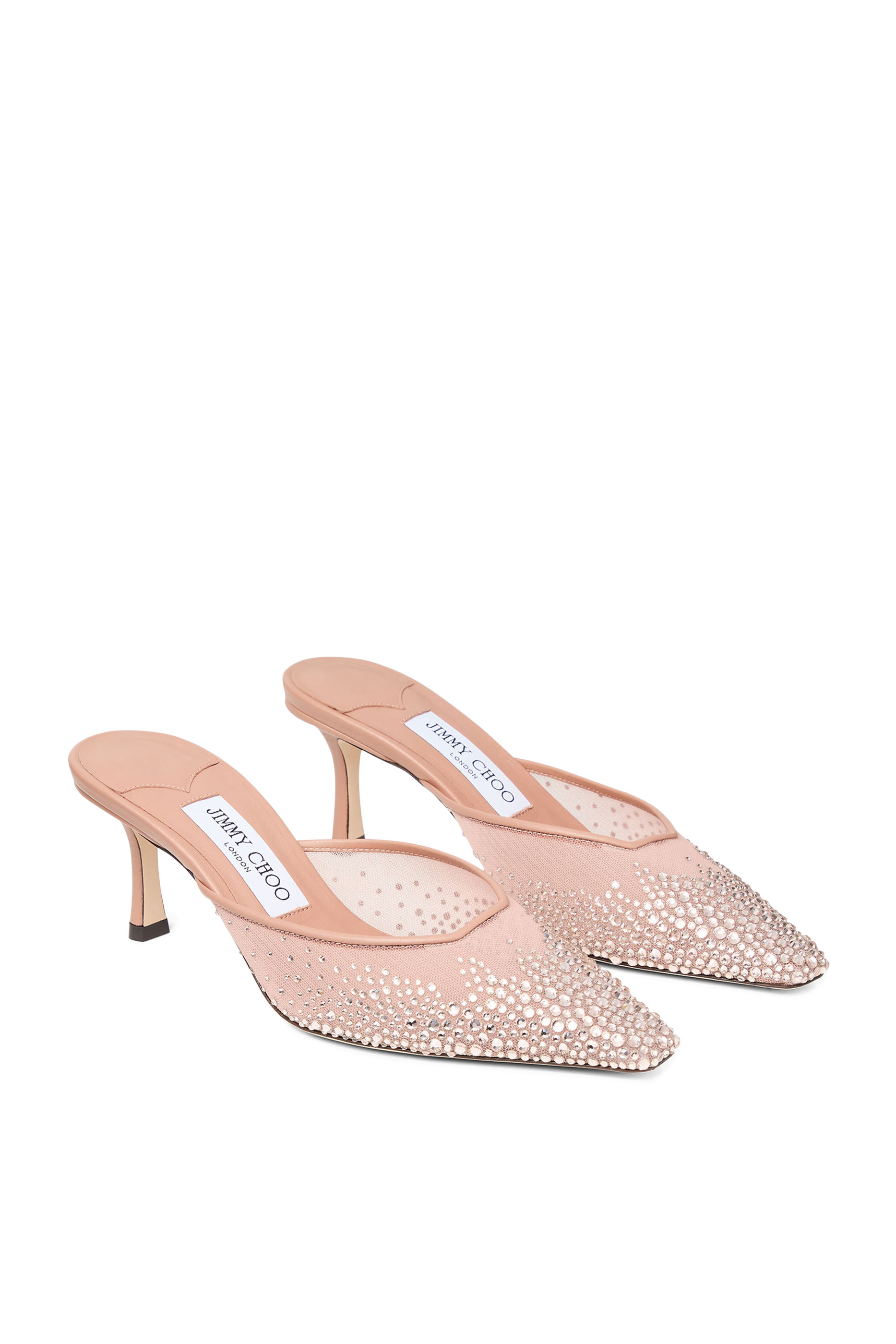 Vivi 65 Crystal Mesh Mule Pumps