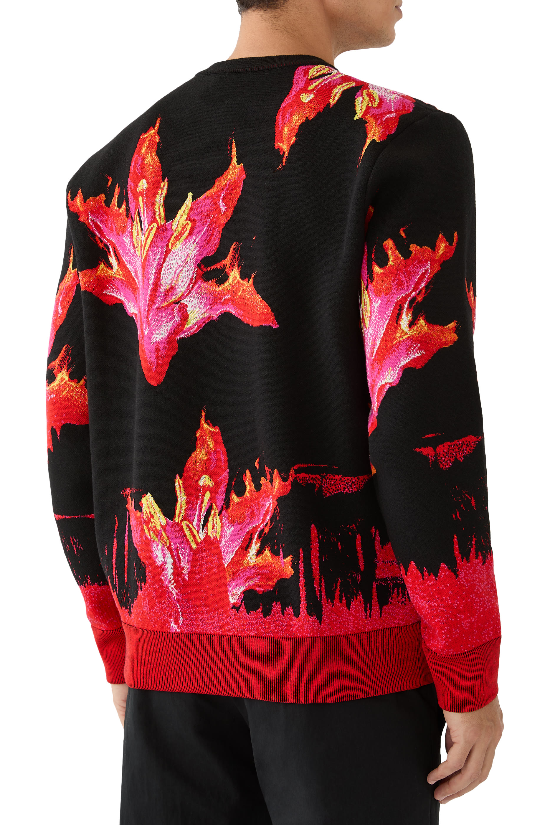 Fire Flower Jacquard Sweater